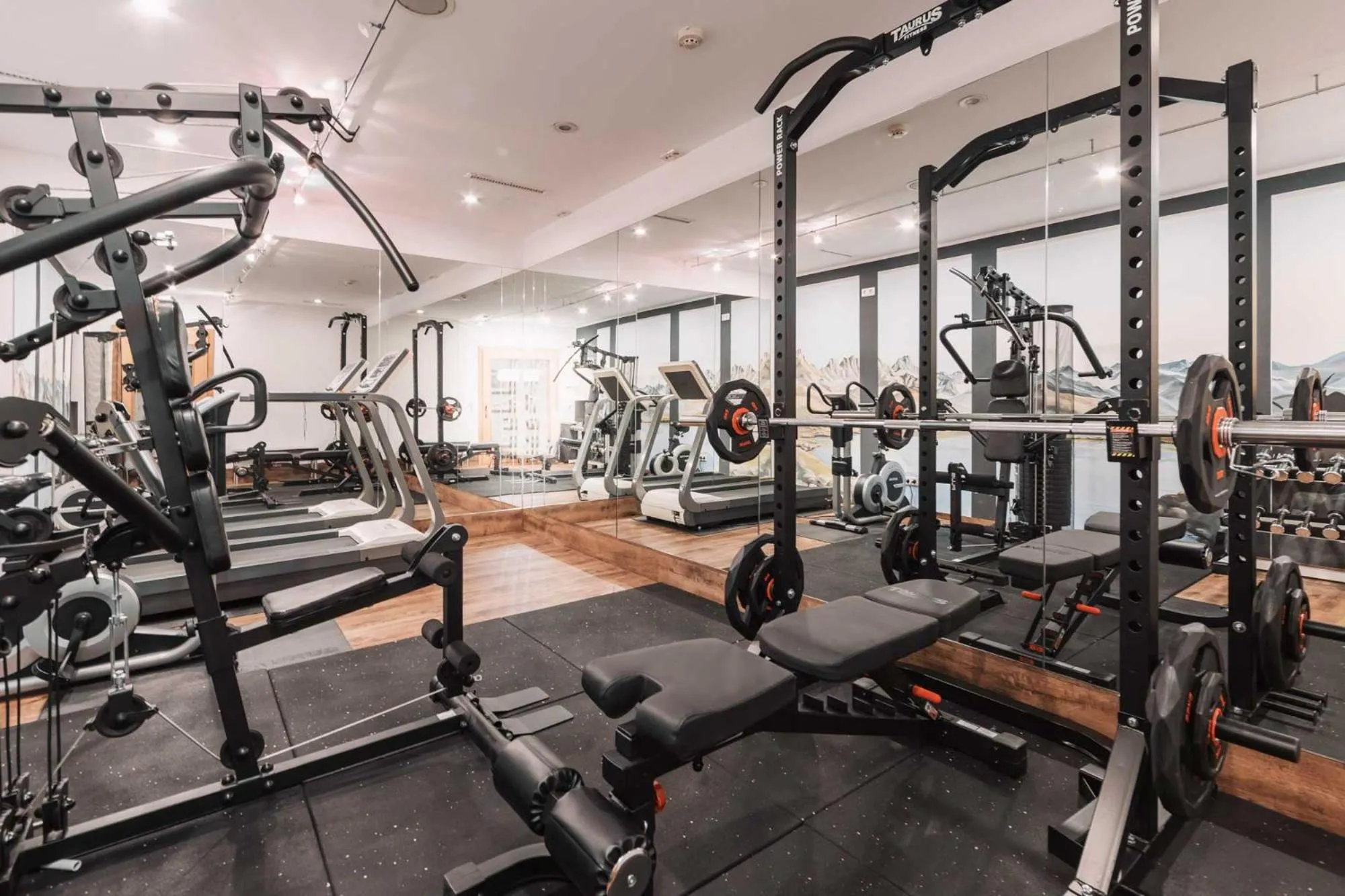 Fitness centre/facilities in Hotel Piz Buin