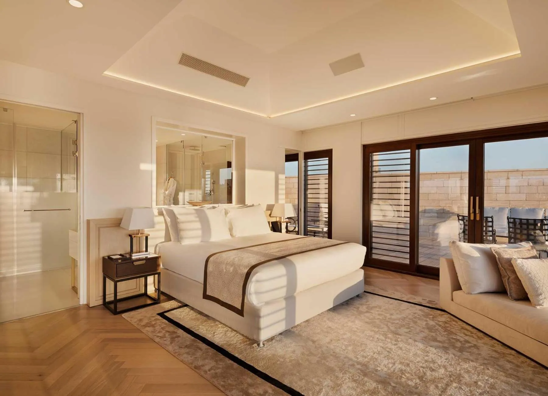 Bed in The Setai Tel Aviv, a Member of the leading hotels of the world