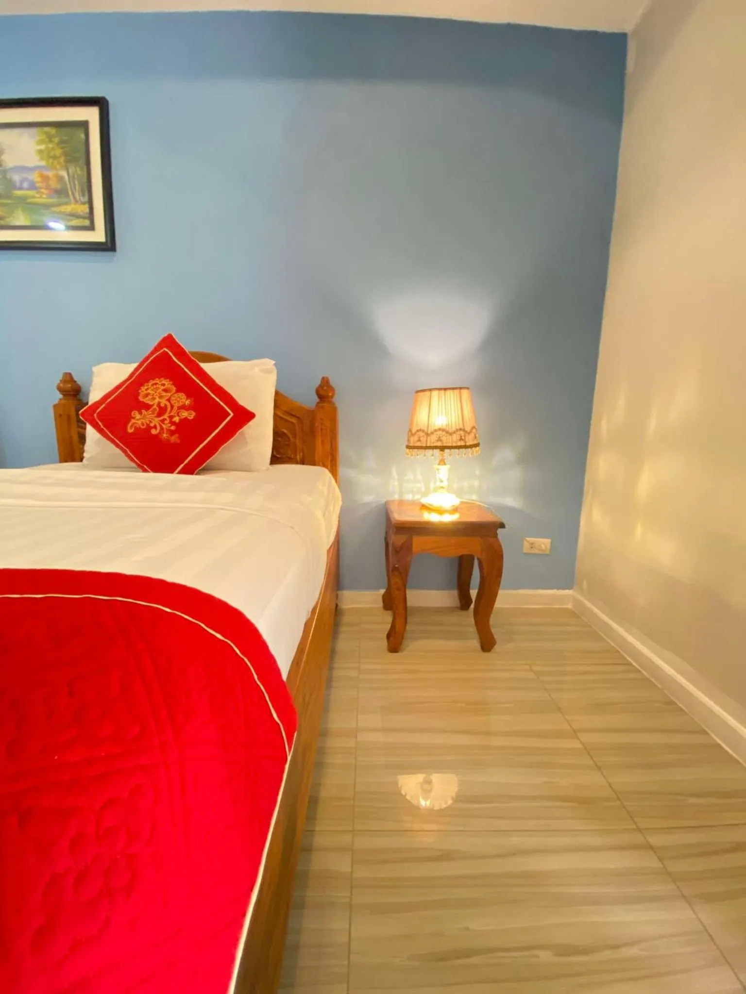 Bed in Luang Prabang Golden Lotus Villa River View