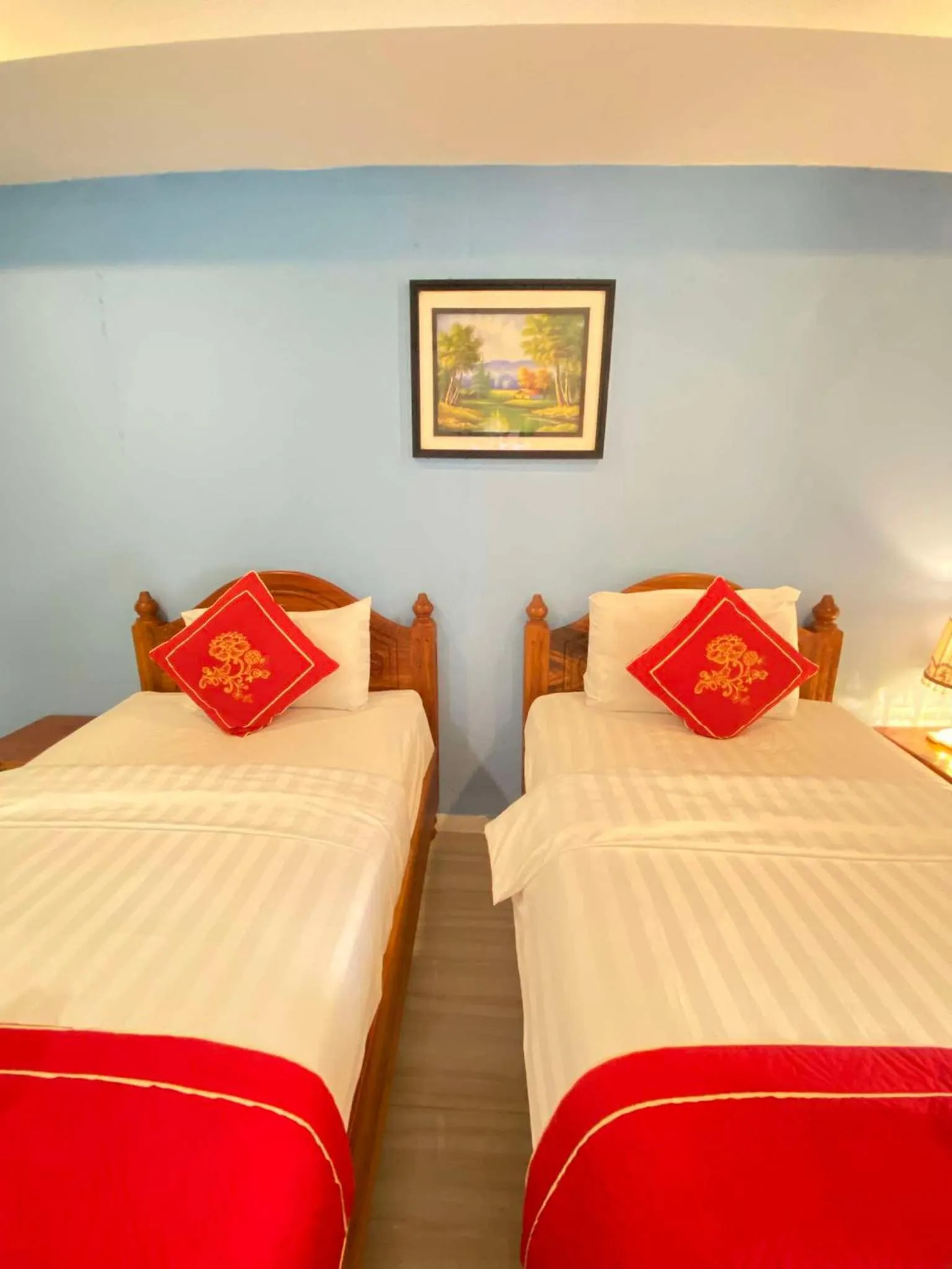 Bed in Luang Prabang Golden Lotus Villa River View