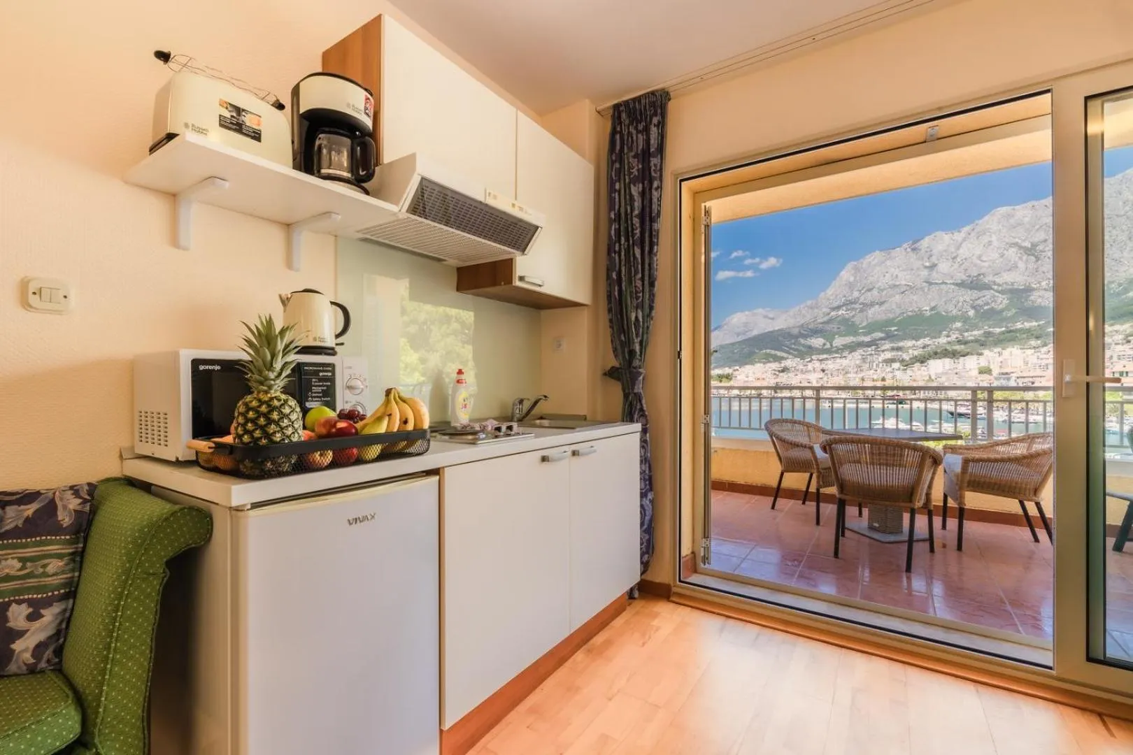 Kitchen or kitchenette in Apartel Park Osejava