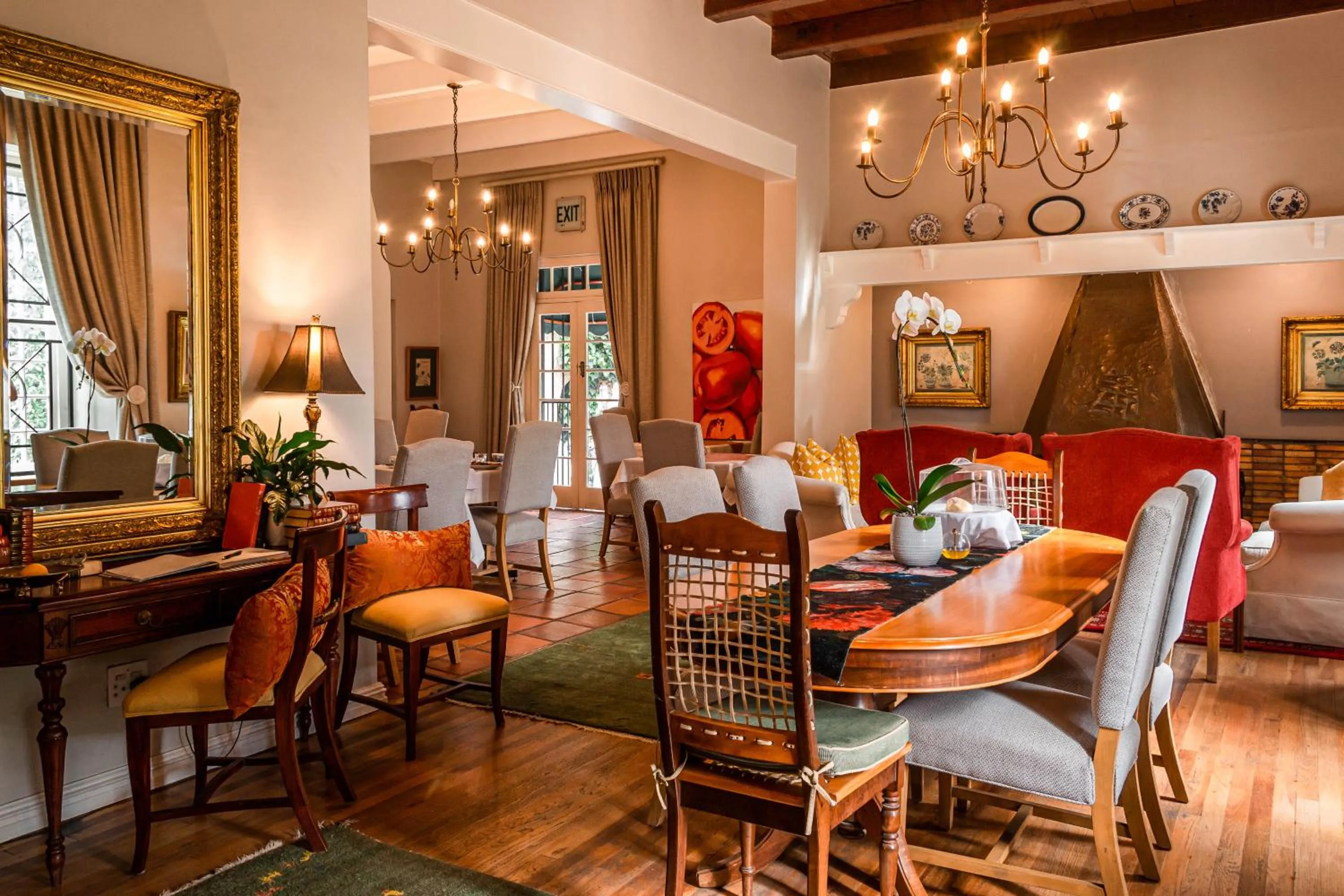 Dining area in Van der Stel Manor