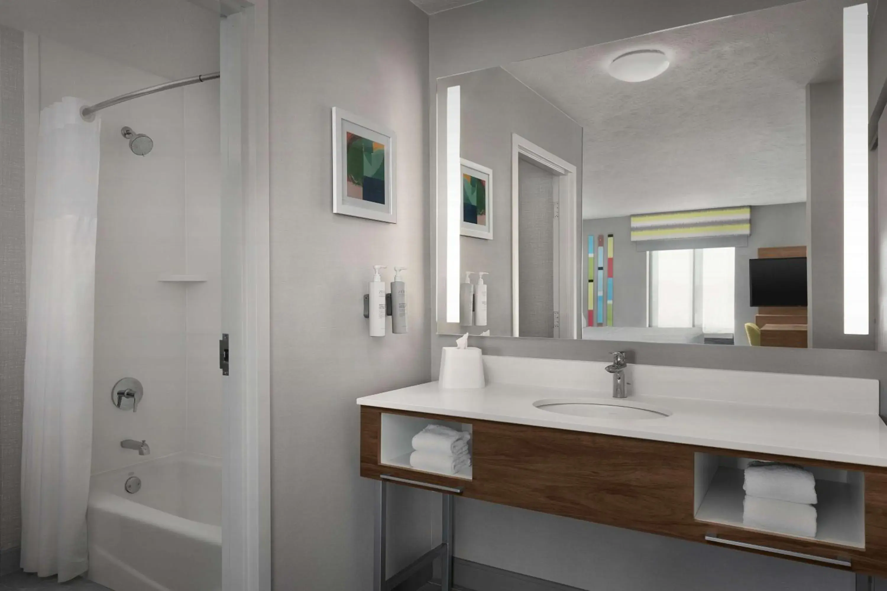 Bathroom in Hampton Inn Waterloo Bathroom in Hampton Inn Waterloo