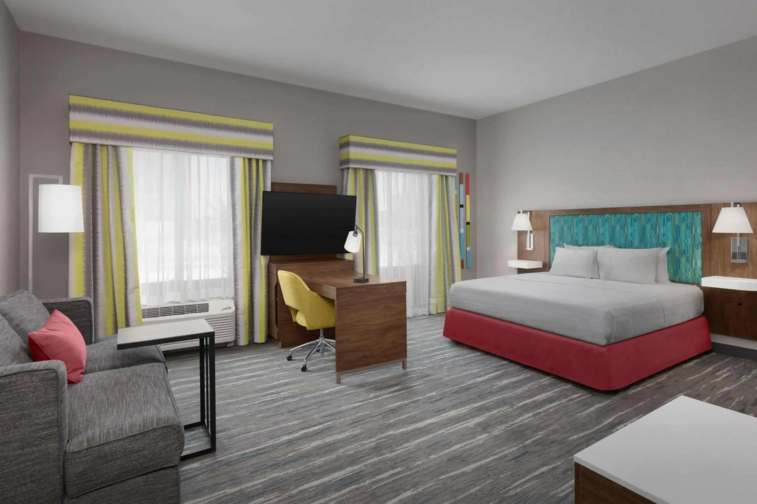 Bedroom, Bed in Hampton Inn Waterloo Bedroom, Bed in Hampton Inn Waterloo