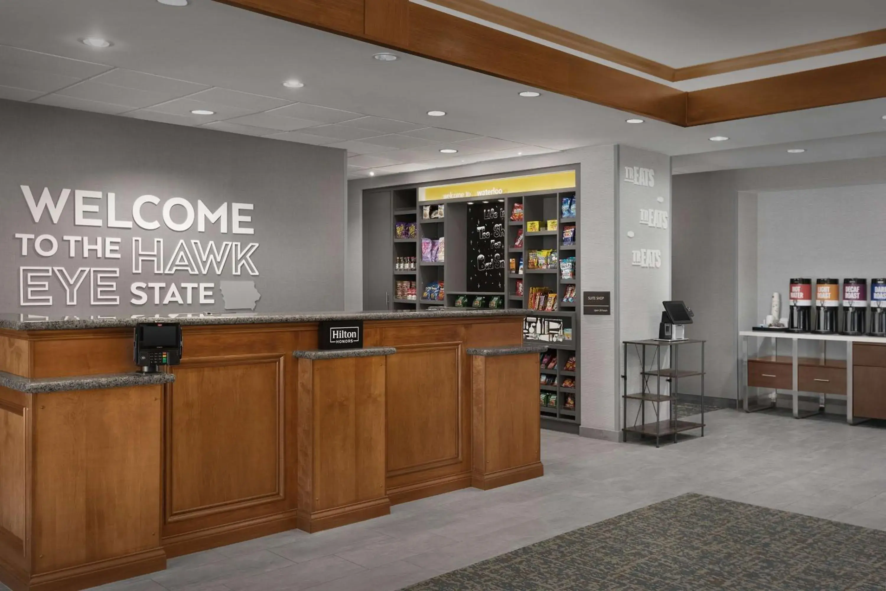Lobby or reception in Hampton Inn Waterloo Lobby or reception in Hampton Inn Waterloo