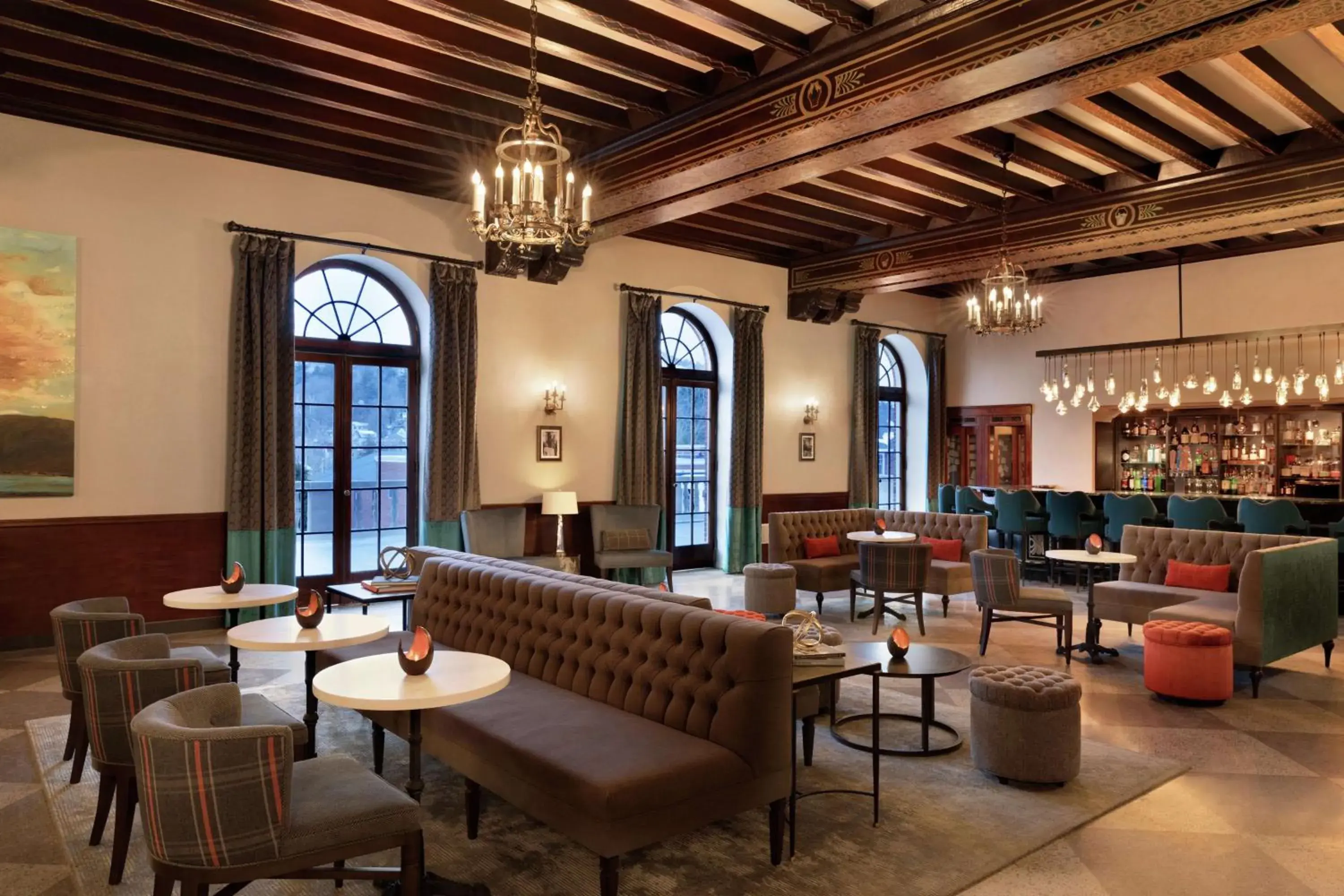 Lounge or bar in Hotel Saranac, Curio Collection By Hilton Lounge or bar in Hotel Saranac, Curio Collection By Hilton