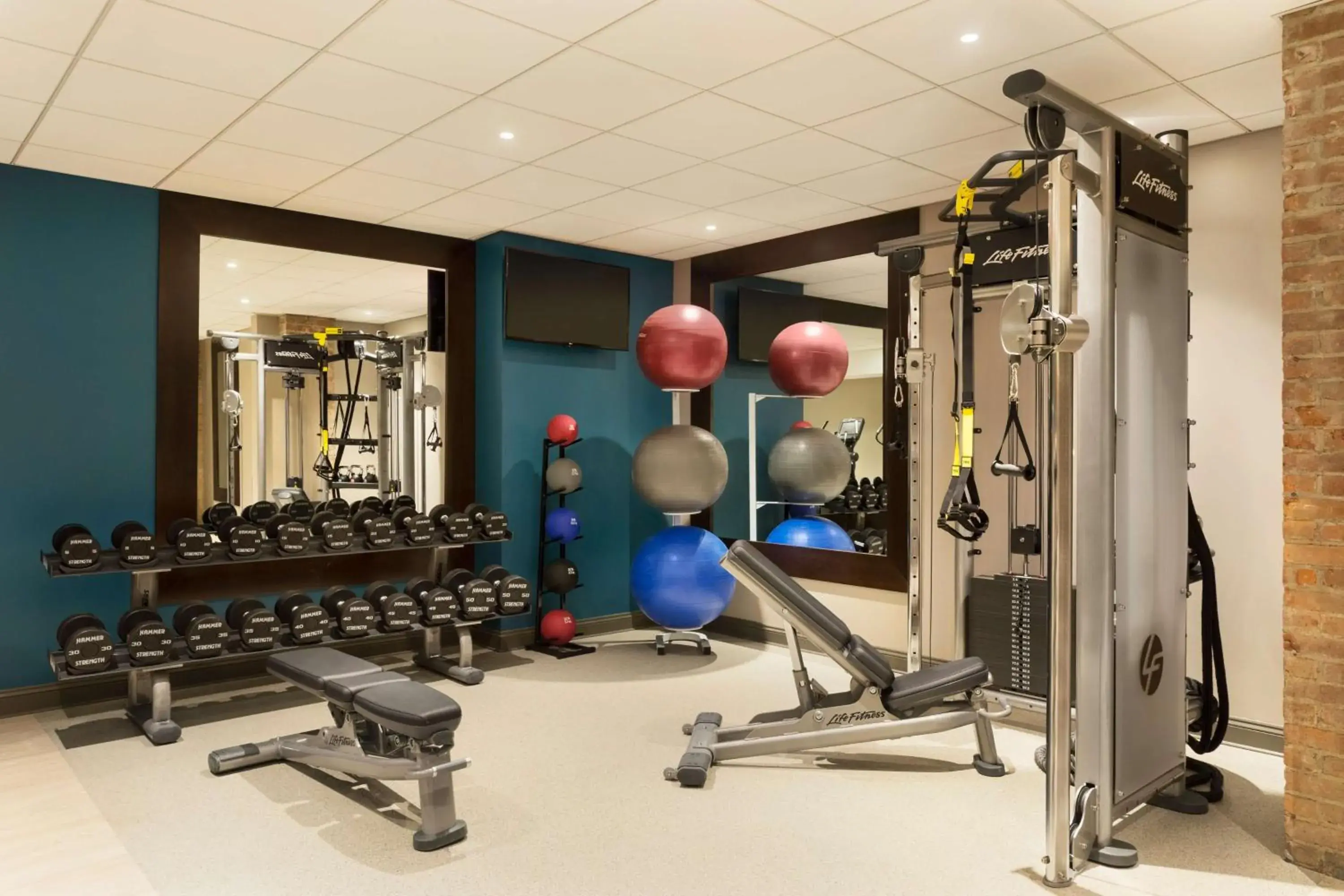 Fitness centre/facilities in Hotel Saranac, Curio Collection By Hilton Fitness centre/facilities in Hotel Saranac, Curio Collection By Hilton