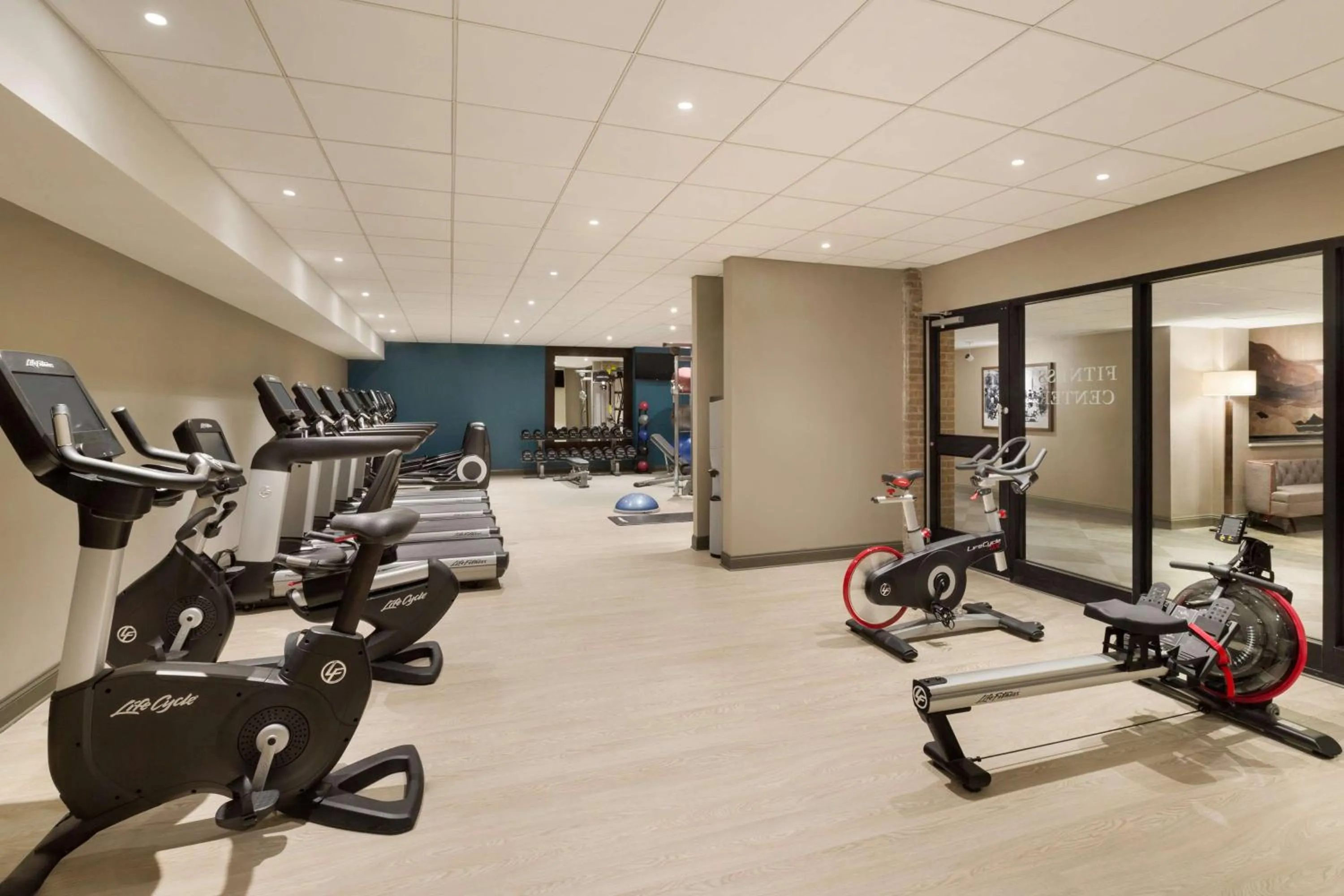 Fitness centre/facilities in Hotel Saranac, Curio Collection By Hilton
