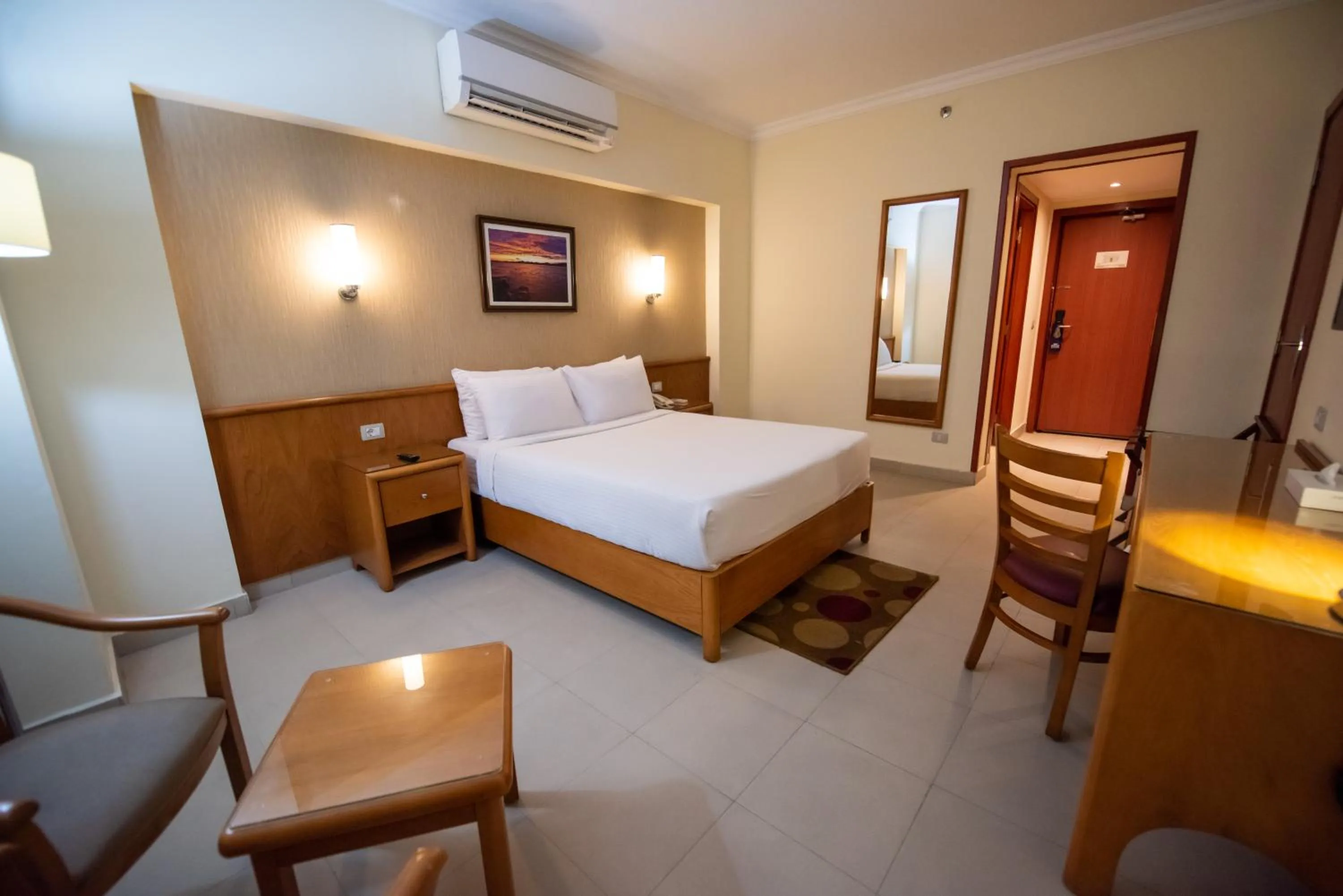 Bed in The Grand Plaza Hotel Smouha