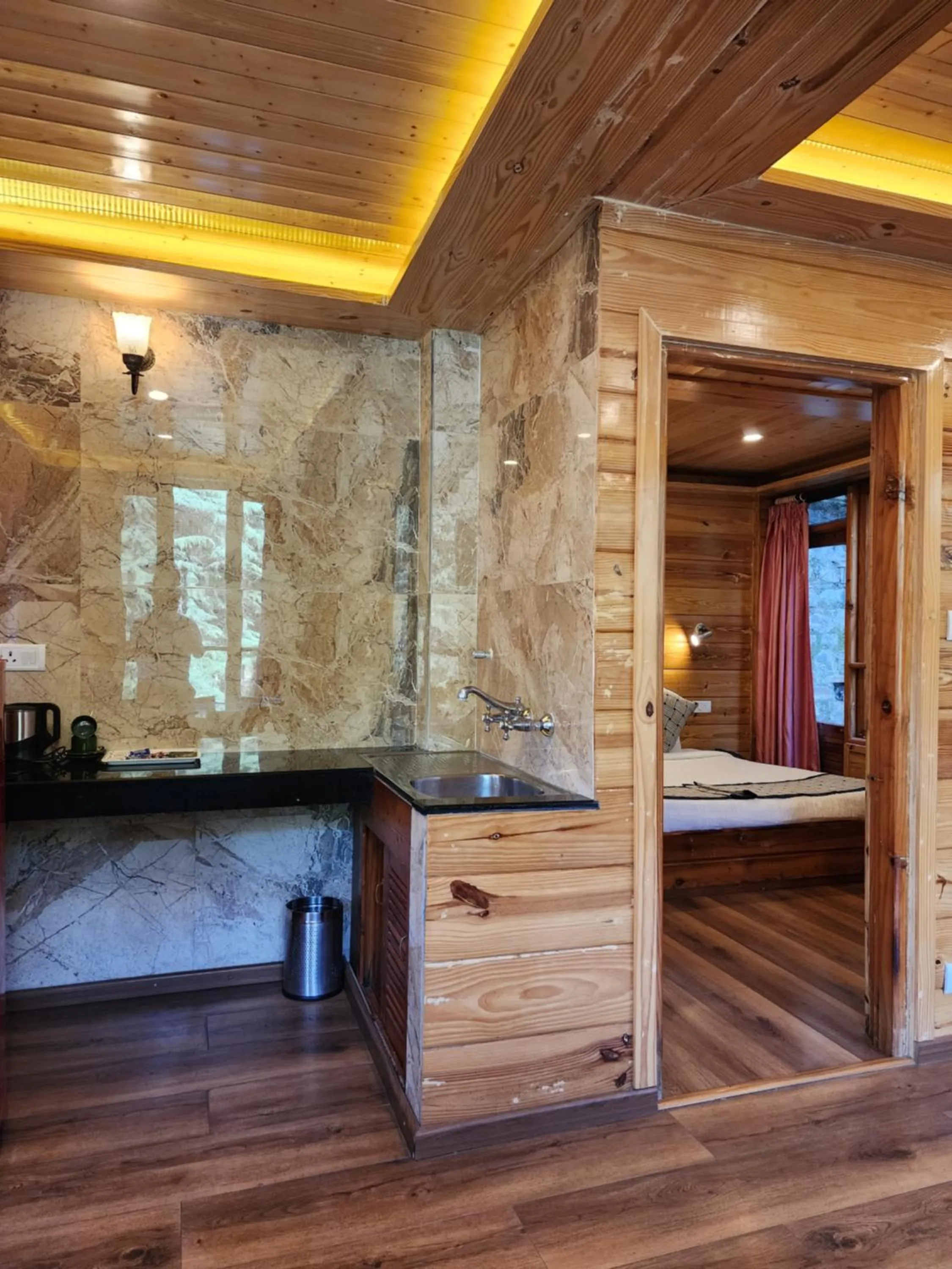 kitchen in The Chalets Naldehra