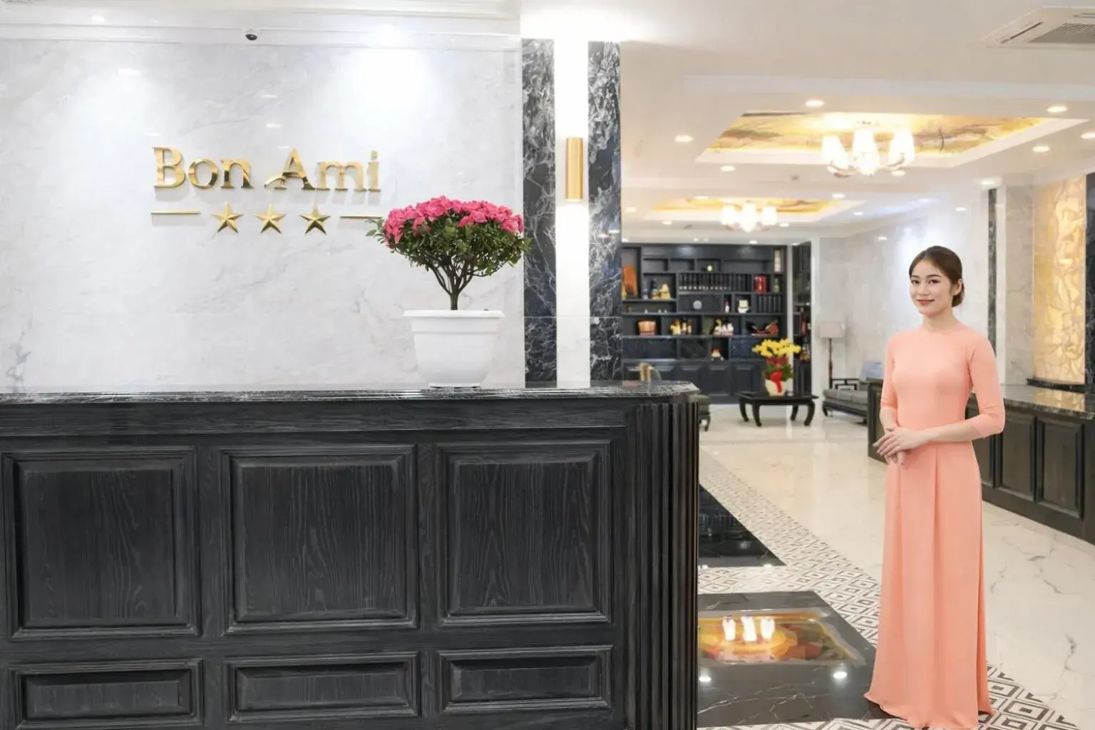 Lobby or reception in Bon Ami Hotel - Thiên Xuân Hotel Lobby or reception in Bon Ami Hotel - Thiên Xuân Hotel