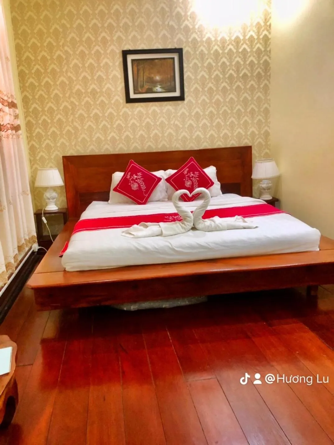 Bed in Villa Phathana Boutique Hotel