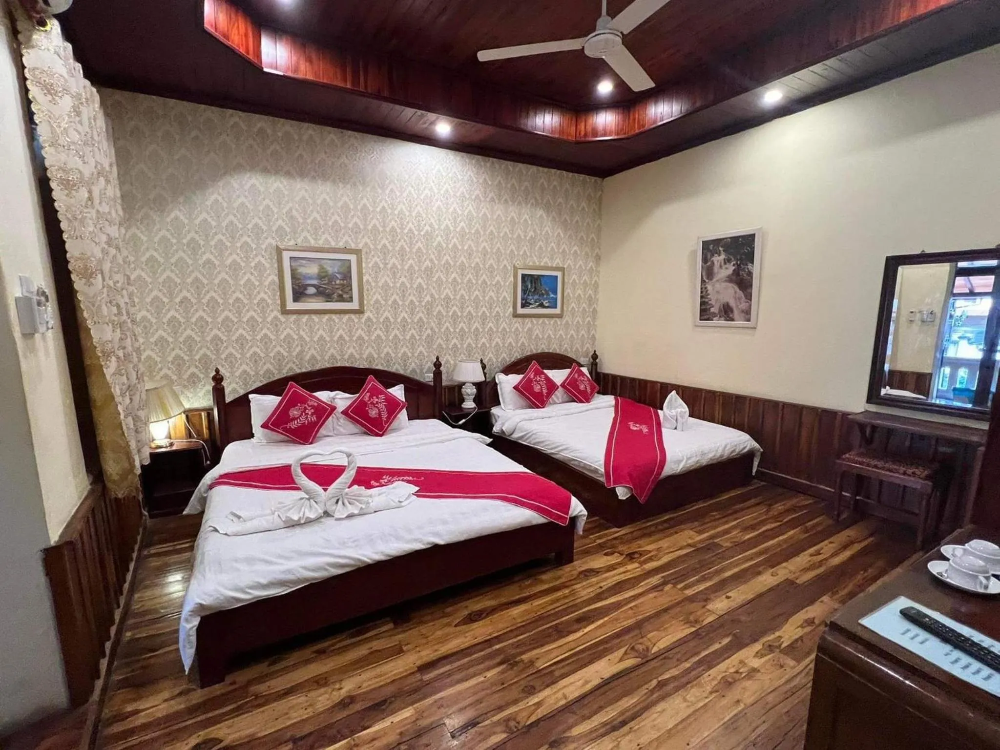Bed in Villa Phathana Boutique Hotel