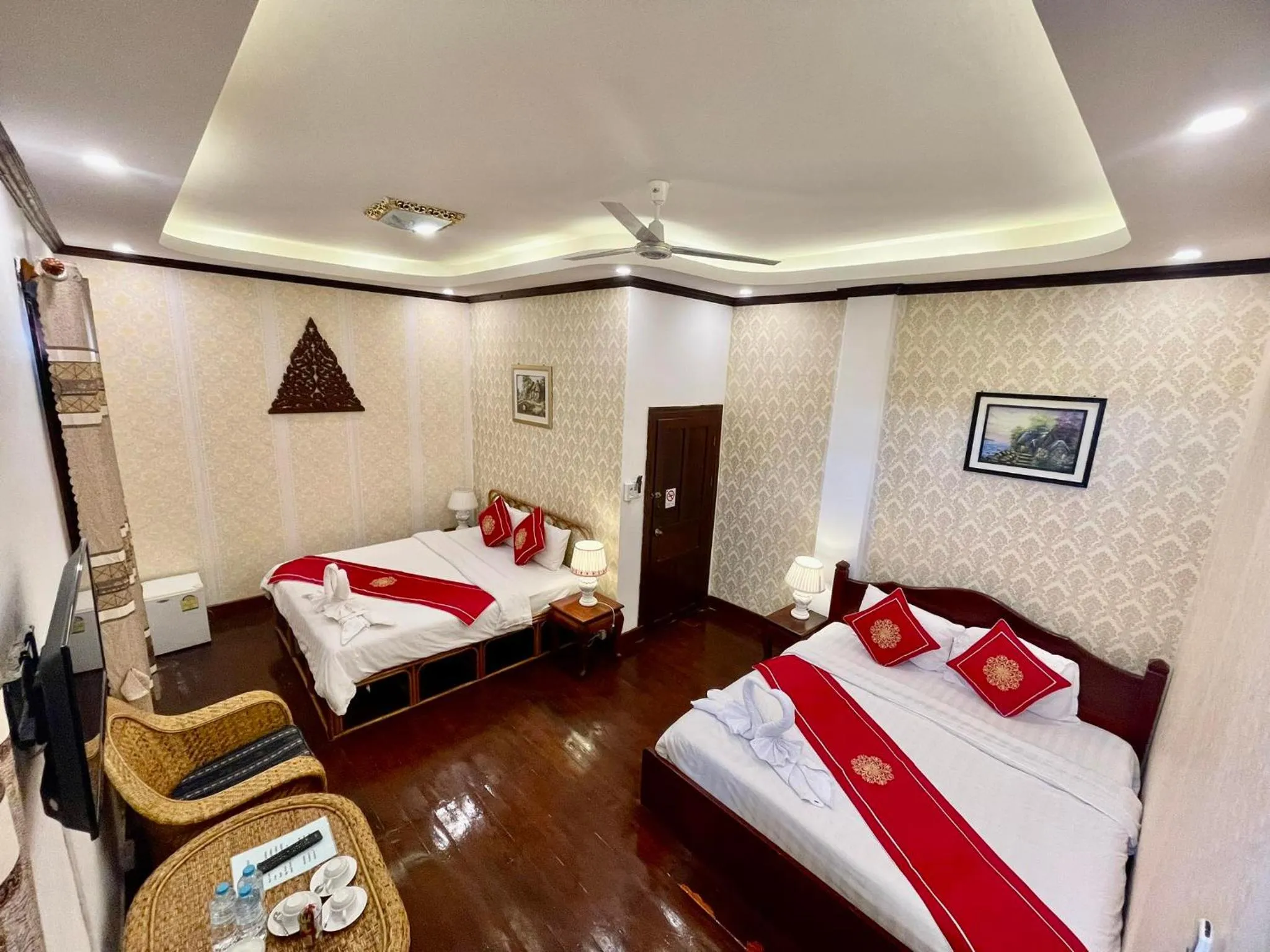 Bed in Villa Phathana Boutique Hotel