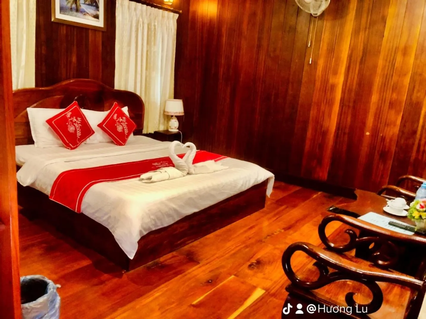 Bed in Villa Phathana Boutique Hotel