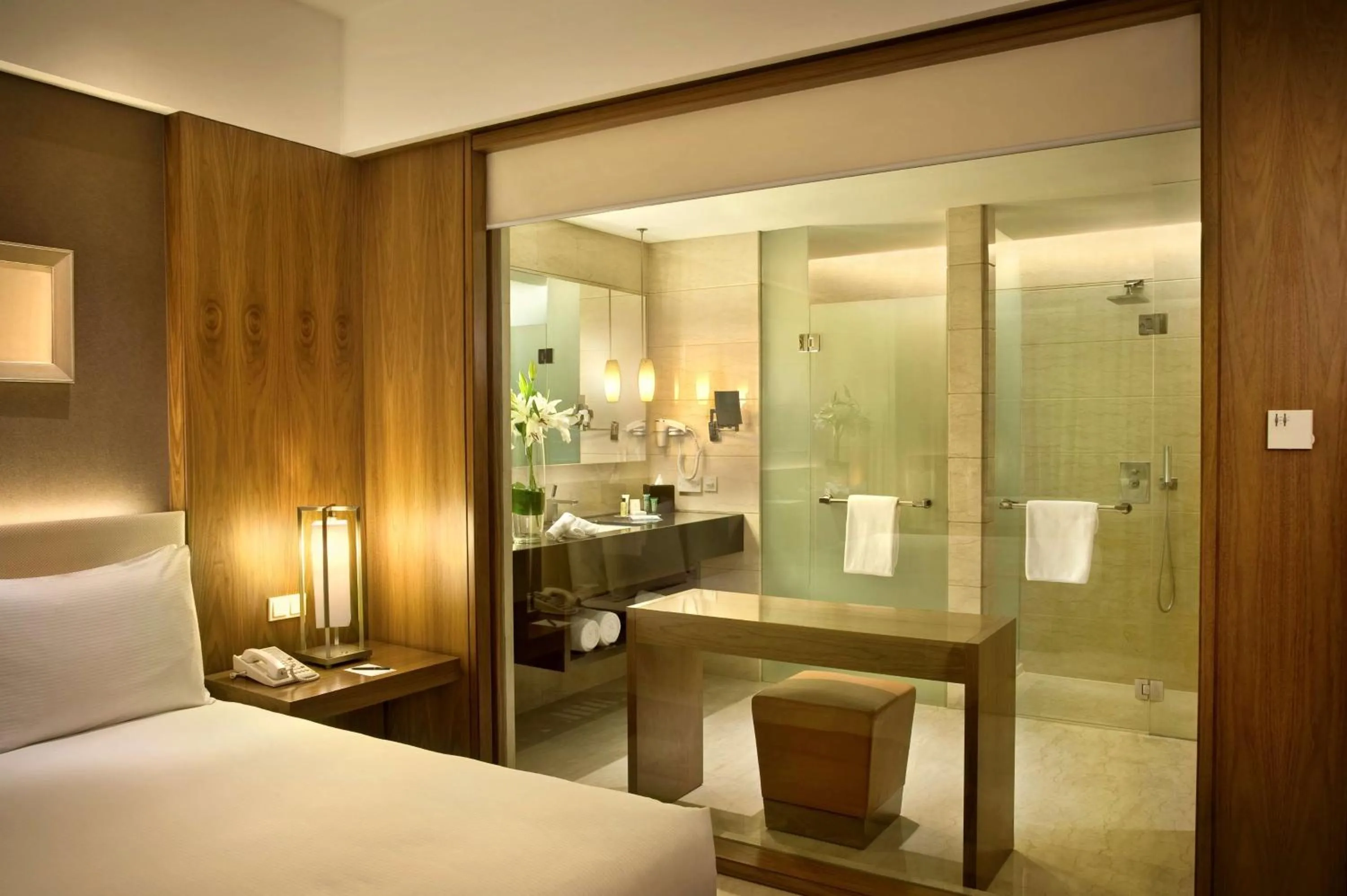 Bathroom, Bed in Hilton Bandung