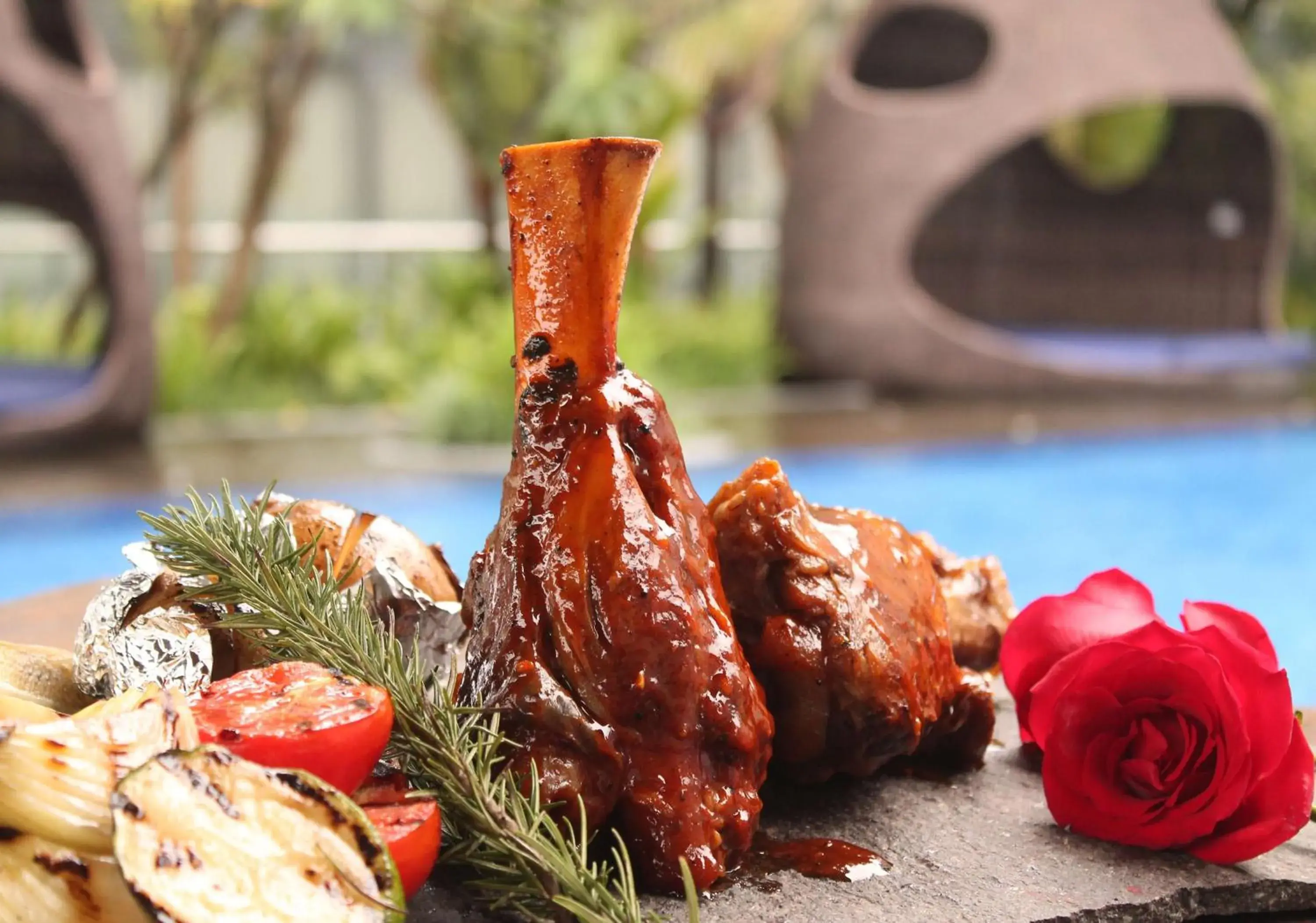 Pool view in Hilton Bandung Pool view in Hilton Bandung