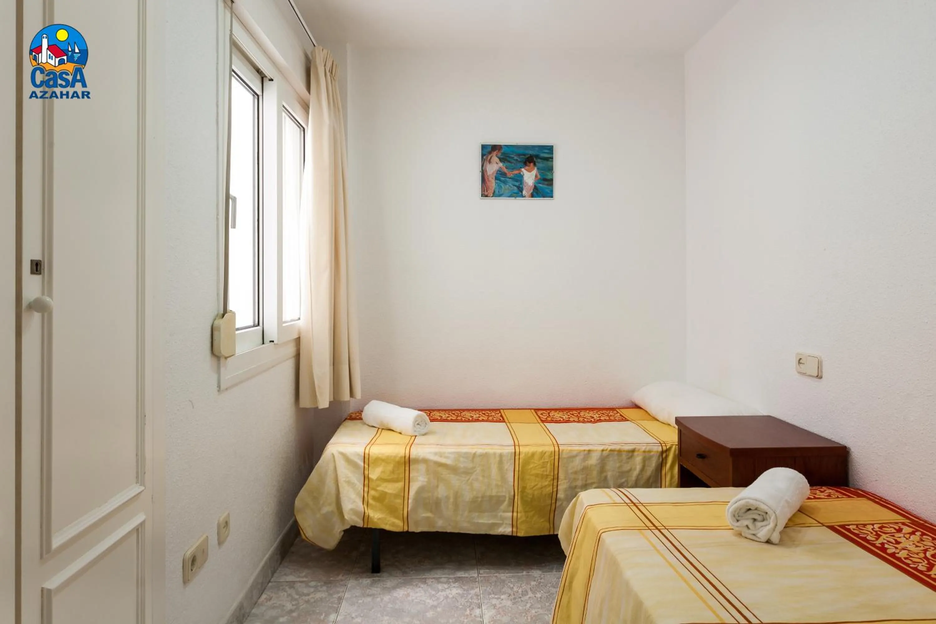 Bedroom, Bed in Residencial Casablanca Casa Azahar