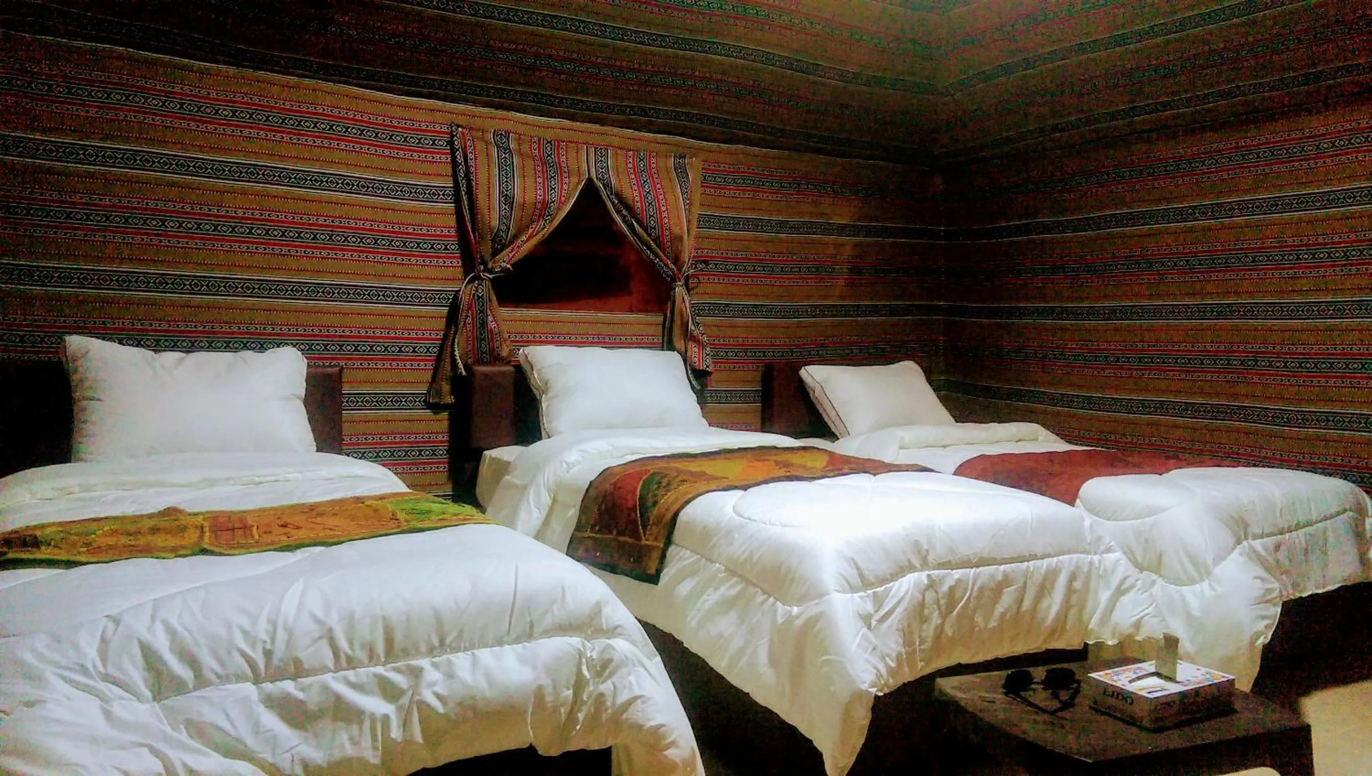 Bed in Beyond Wadi Rum Camp