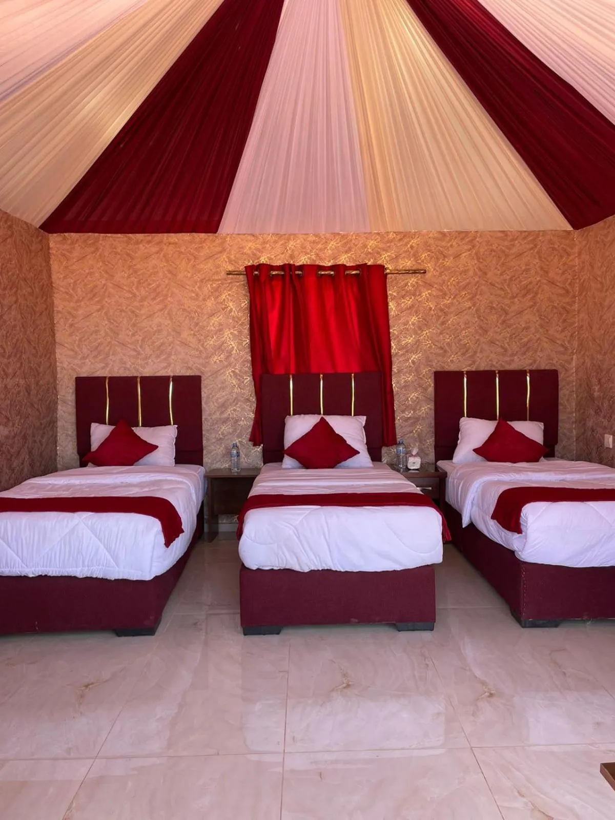Bed in Beyond Wadi Rum Camp
