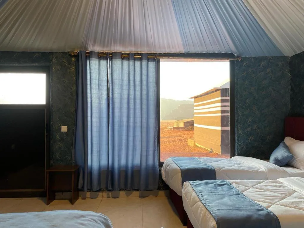 Bed in Beyond Wadi Rum Camp
