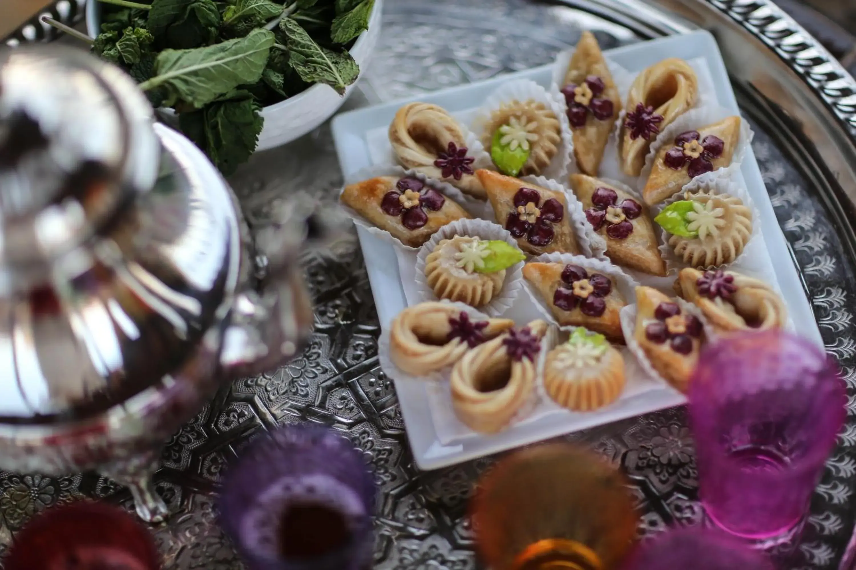 Food close-up in Riad Africa - Marrakech Medina Maison d'Hote Food close-up in Riad Africa - Marrakech Medina Maison d'Hote