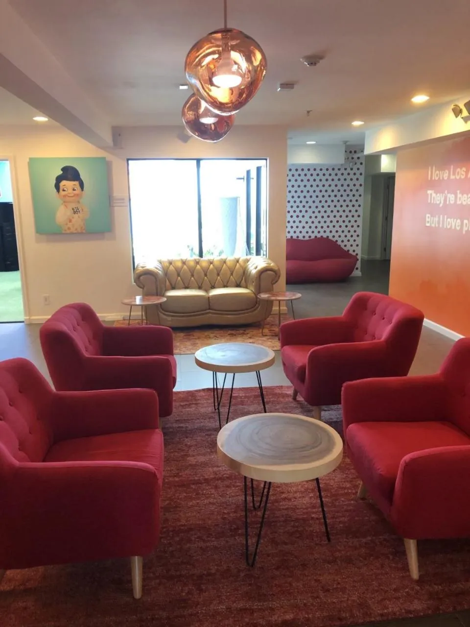 Seating area in Shelter Hotel Los Angeles
