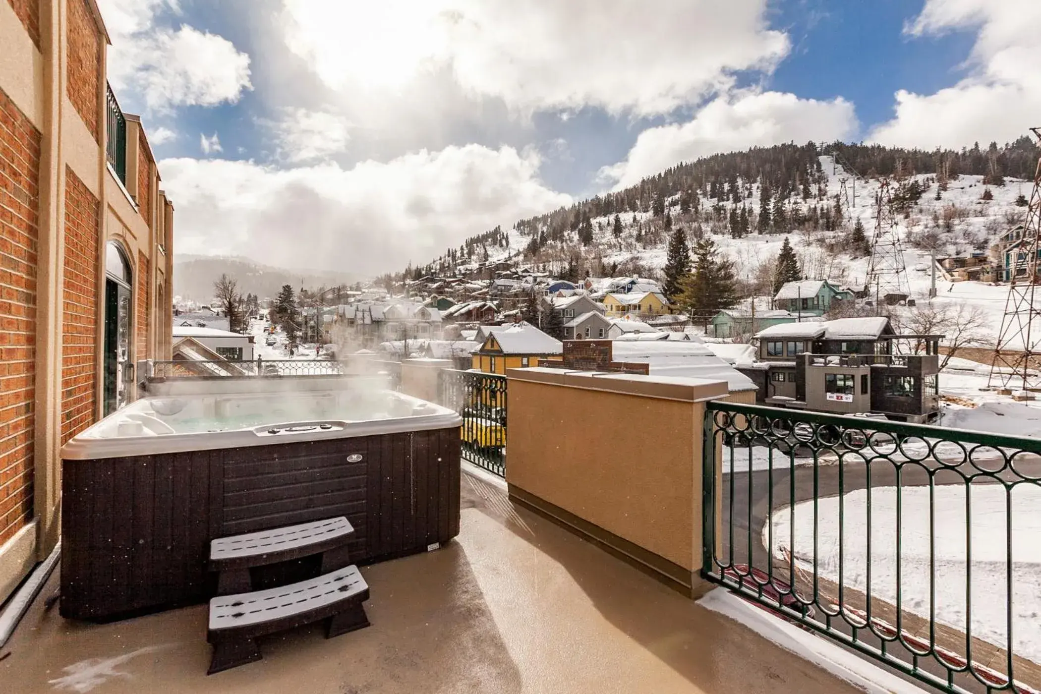 Hot Tub, Winter in The Caledonian