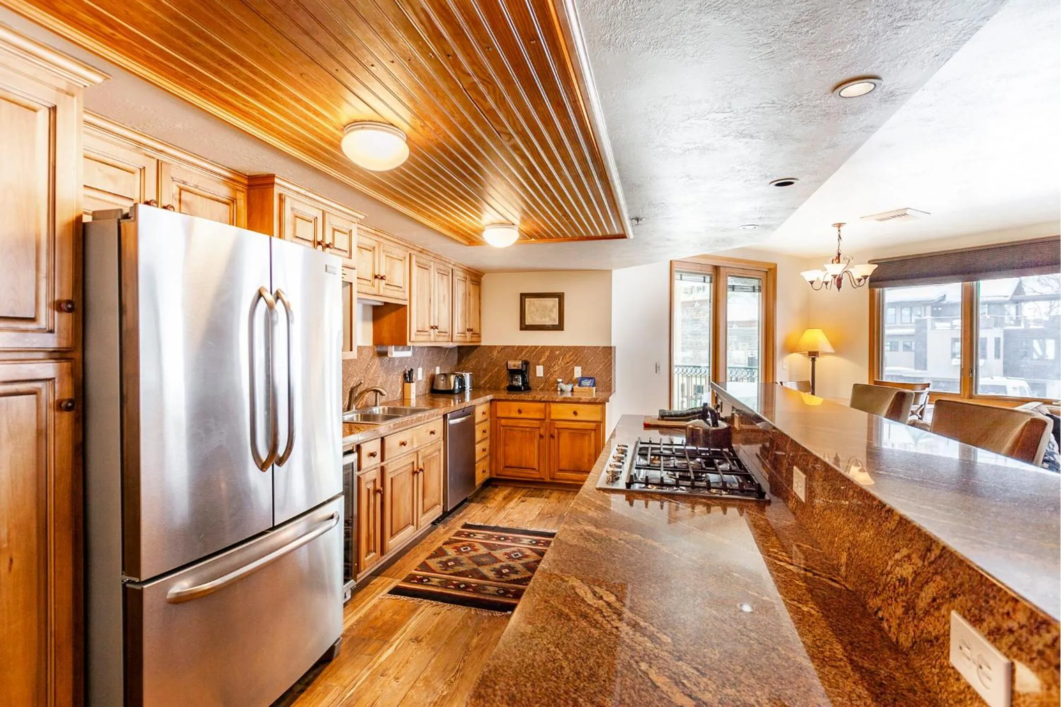 kitchen in The Caledonian by All Seasons Resort Lodging