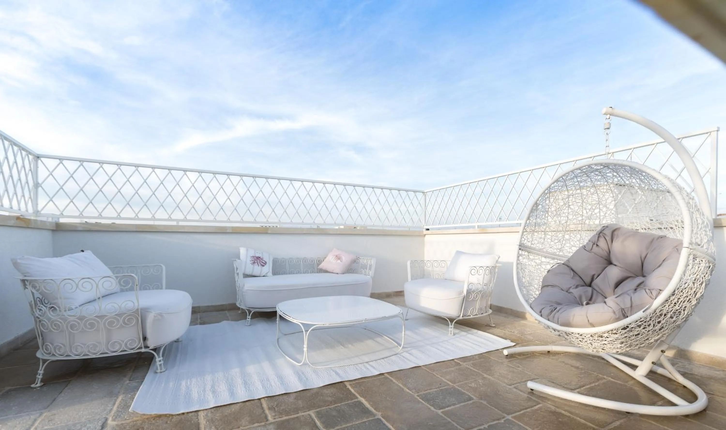 Balcony/Terrace in B&B Le Bateau Bleu Adults Only 12 plus