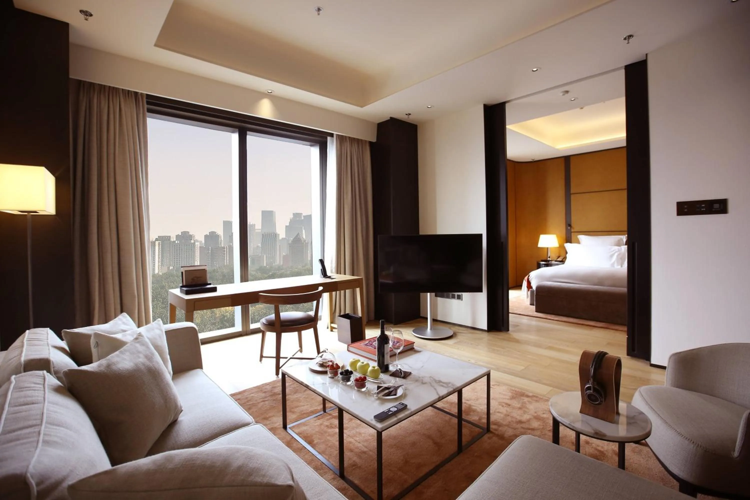 Photo of the whole room, Bed in Bvlgari Hotel Beijing