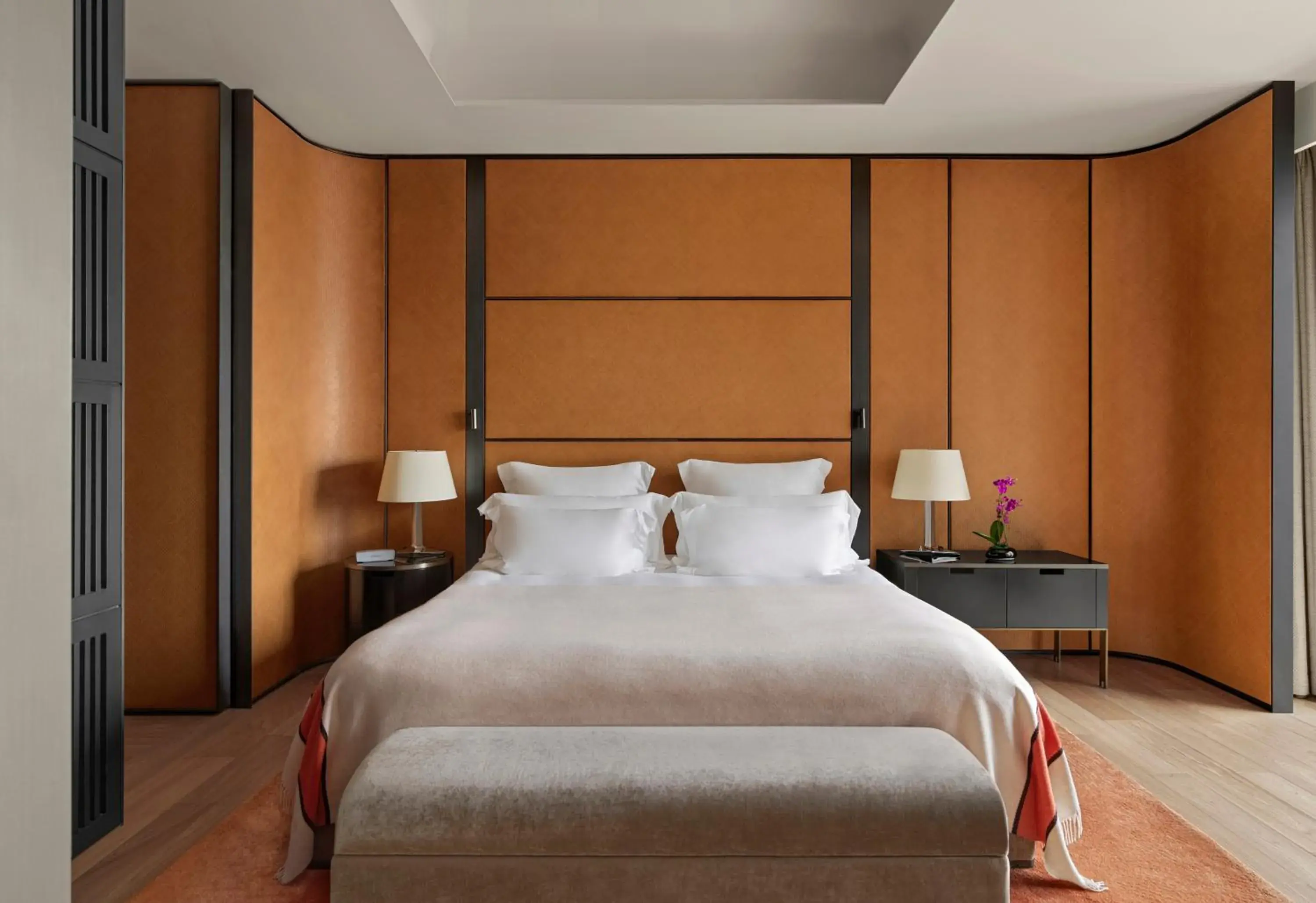 Bed in Bvlgari Hotel Beijing Bed in Bvlgari Hotel Beijing