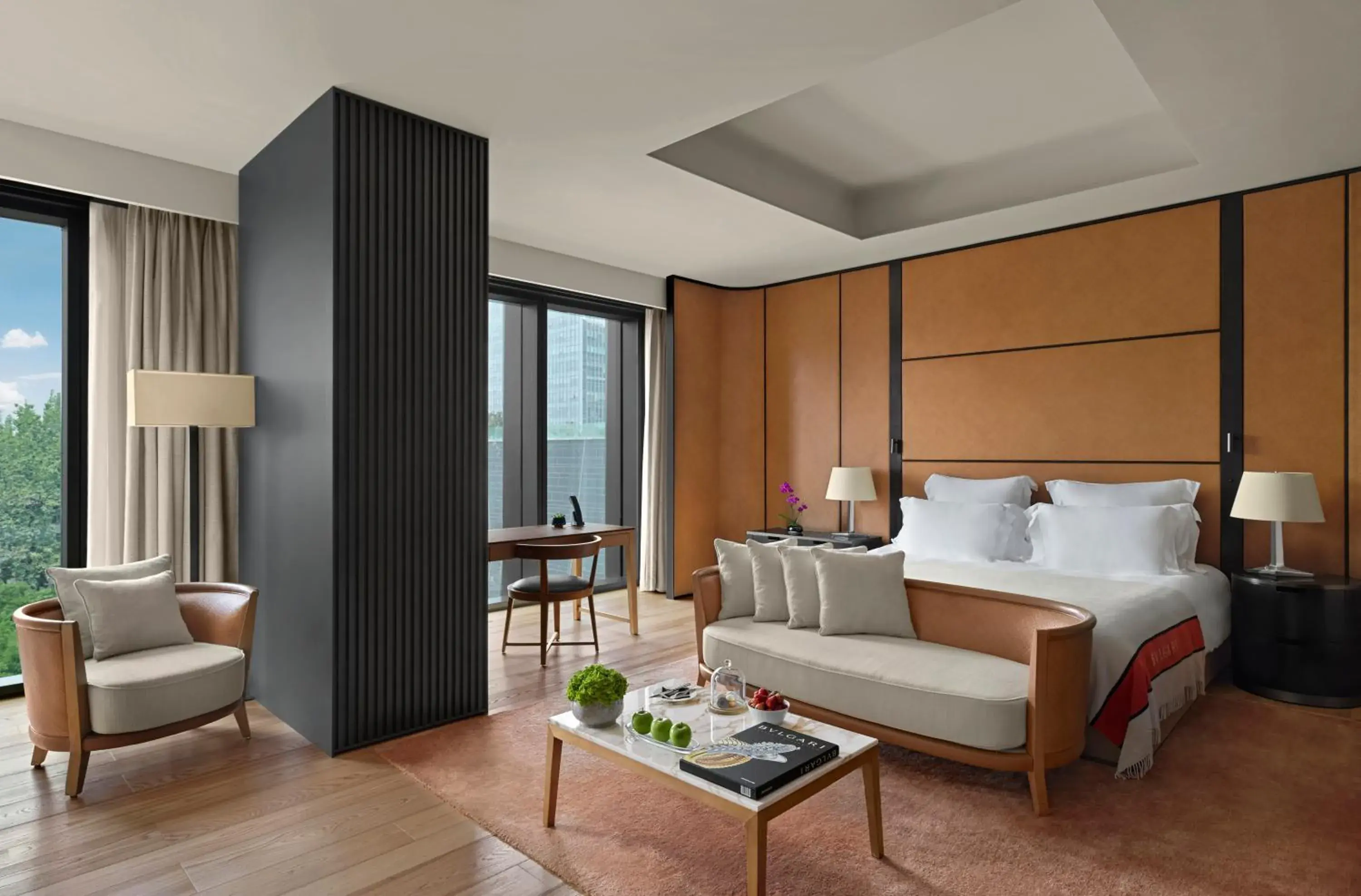 Bed in Bvlgari Hotel Beijing Bed in Bvlgari Hotel Beijing