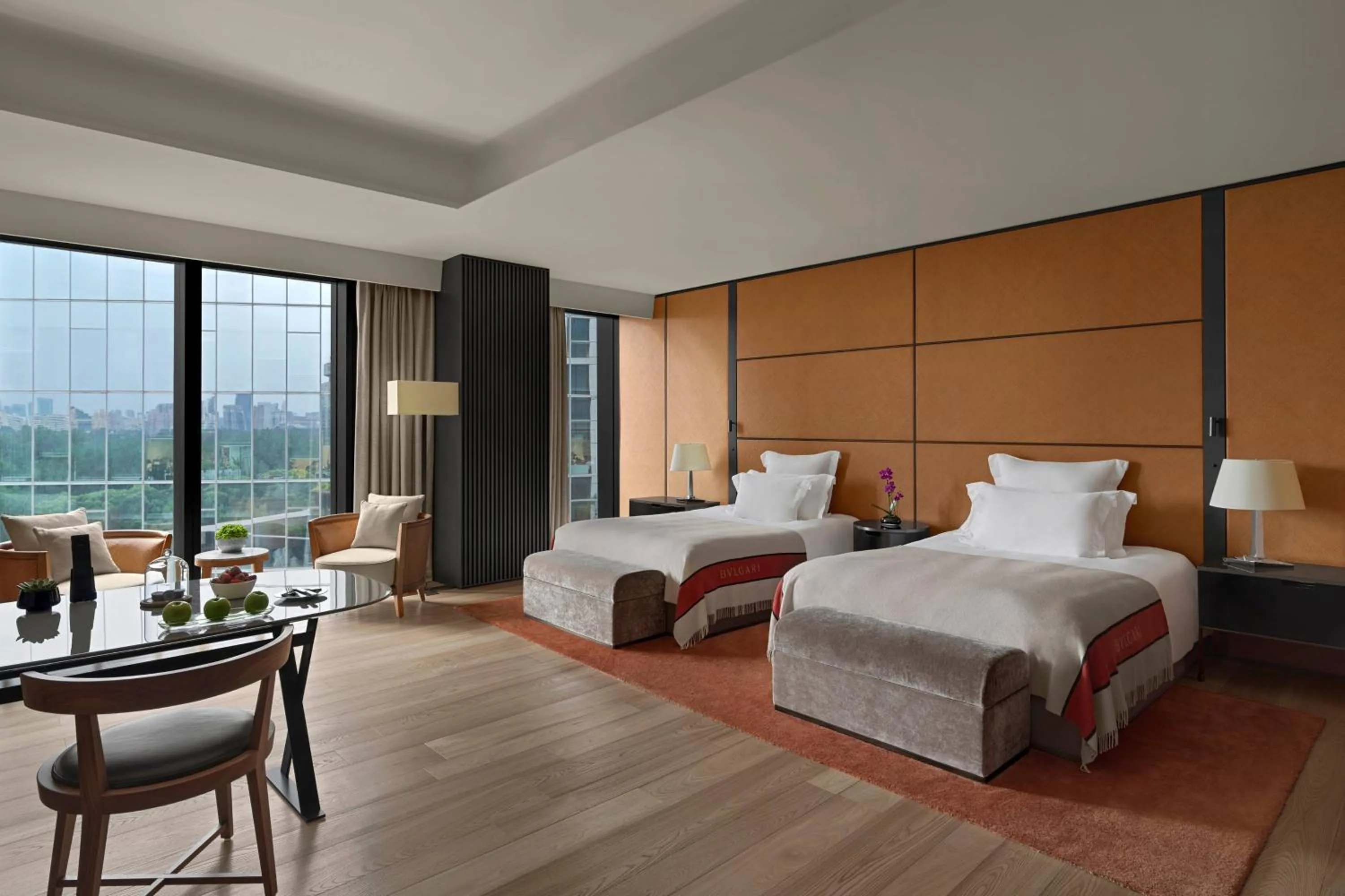 Photo of the whole room, Bed in Bvlgari Hotel Beijing