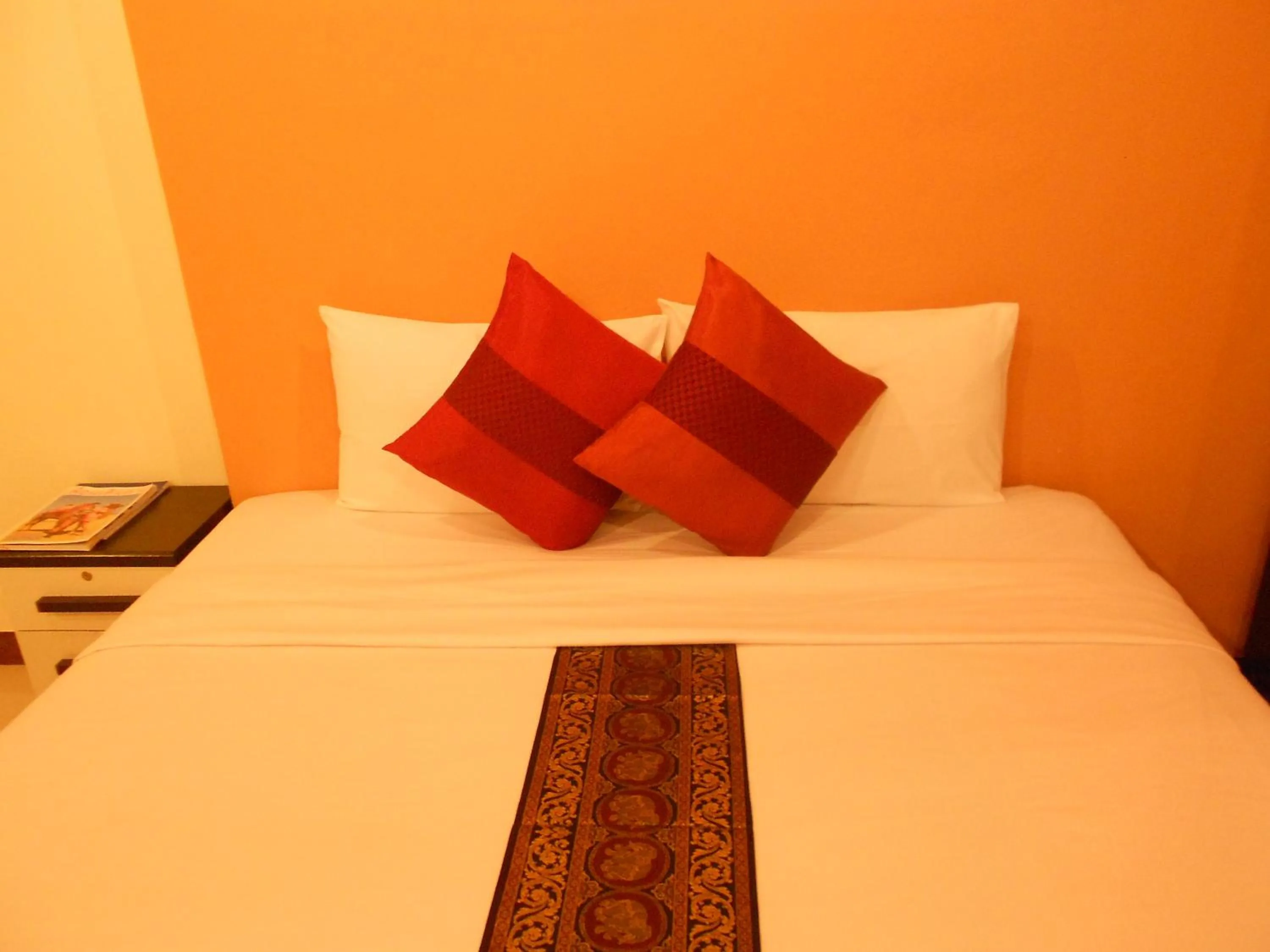 Decorative detail, Bed in B.S. Court Hotel Sathorn