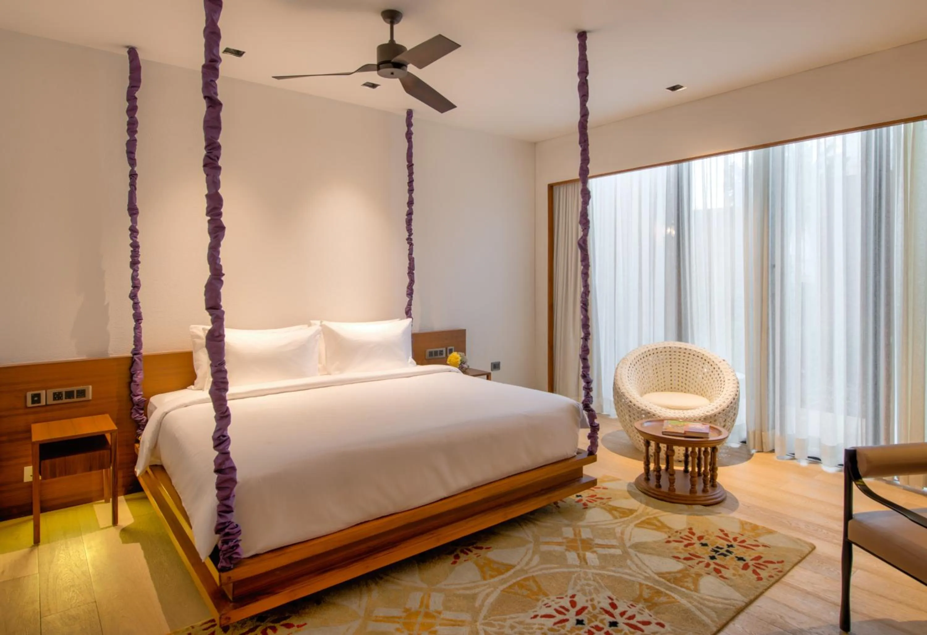 View (from property/room), Bed in Azaya Beach Resort Goa