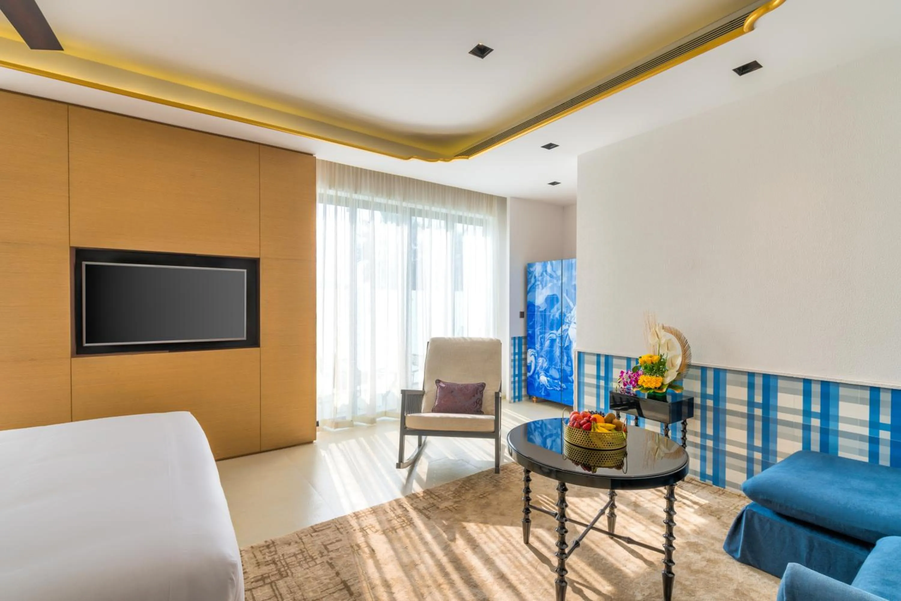 Seating area in Azaya Beach Resort Goa