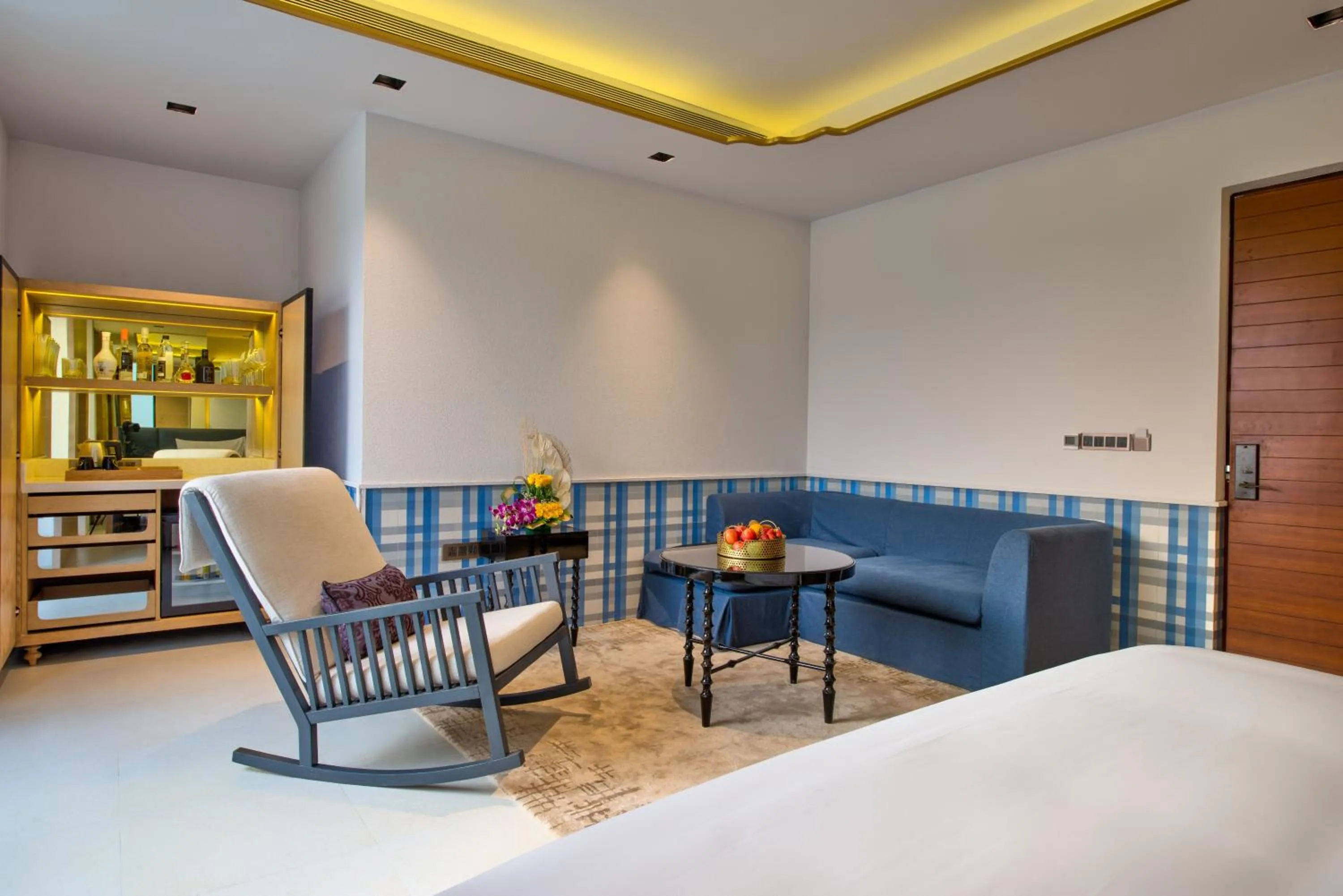 Seating area, Bed in Azaya Beach Resort Goa