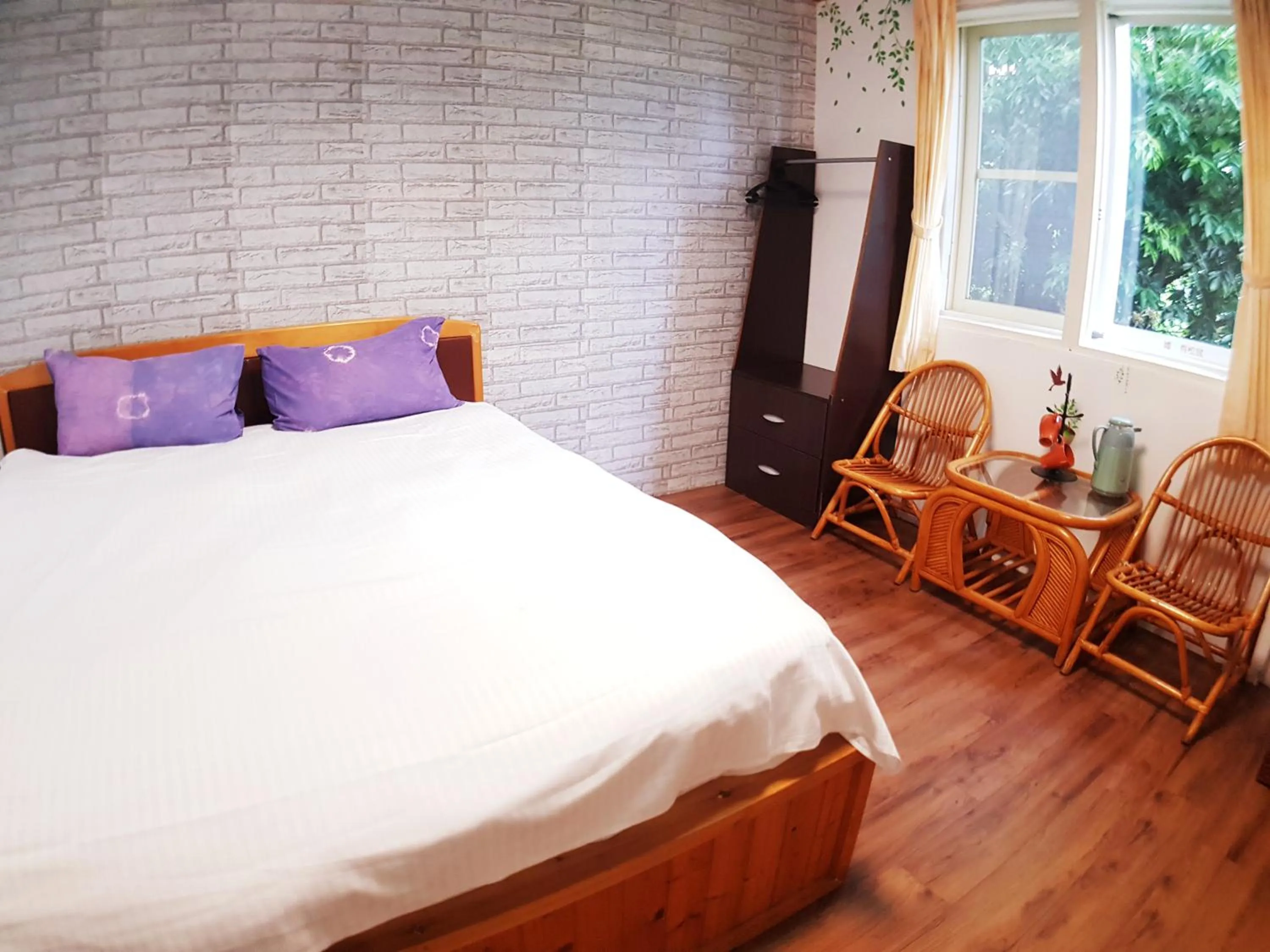Bed in Shan Shui-Yuan Vege Guest House