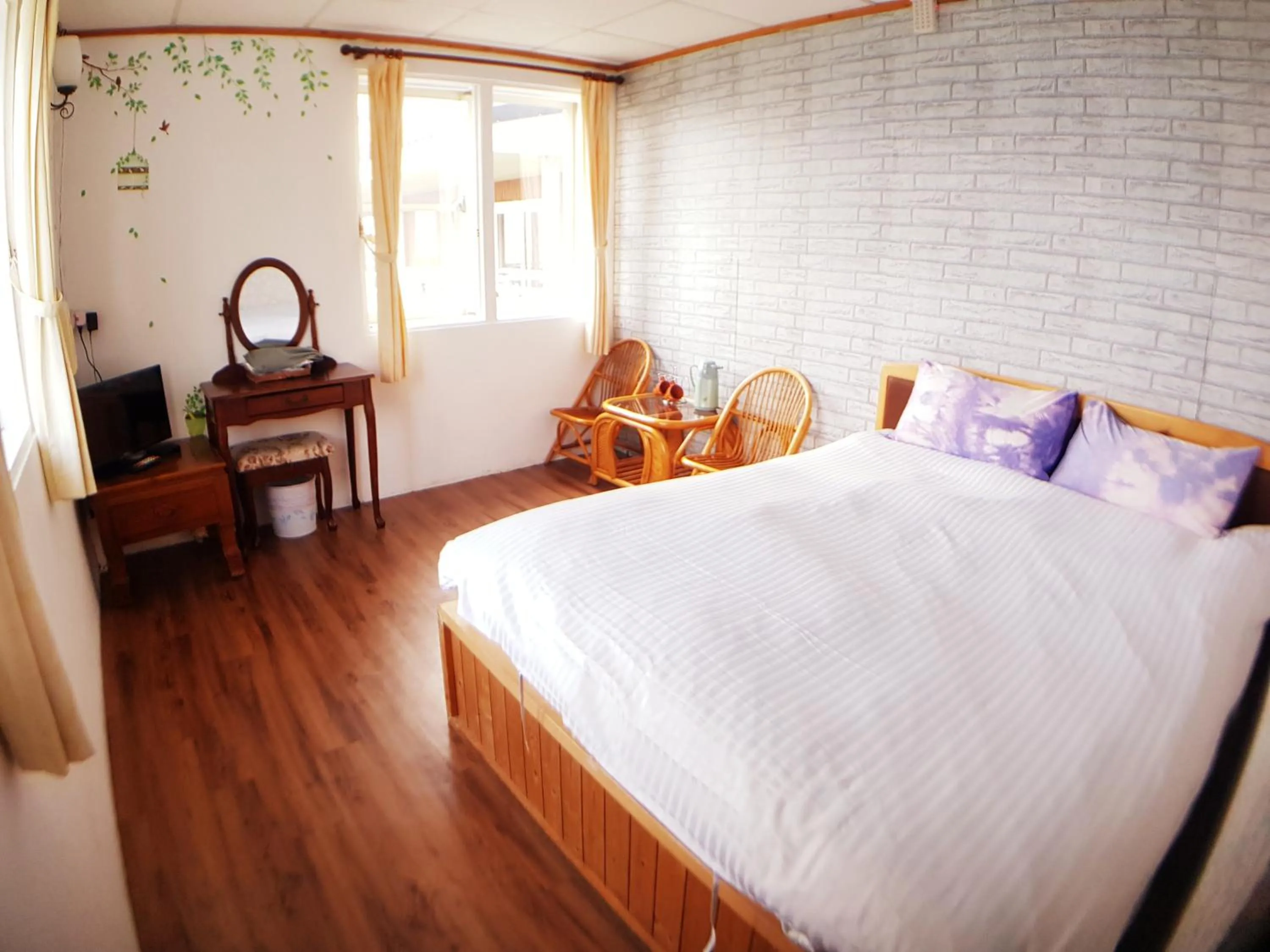 Bed in Shan Shui-Yuan Vege Guest House