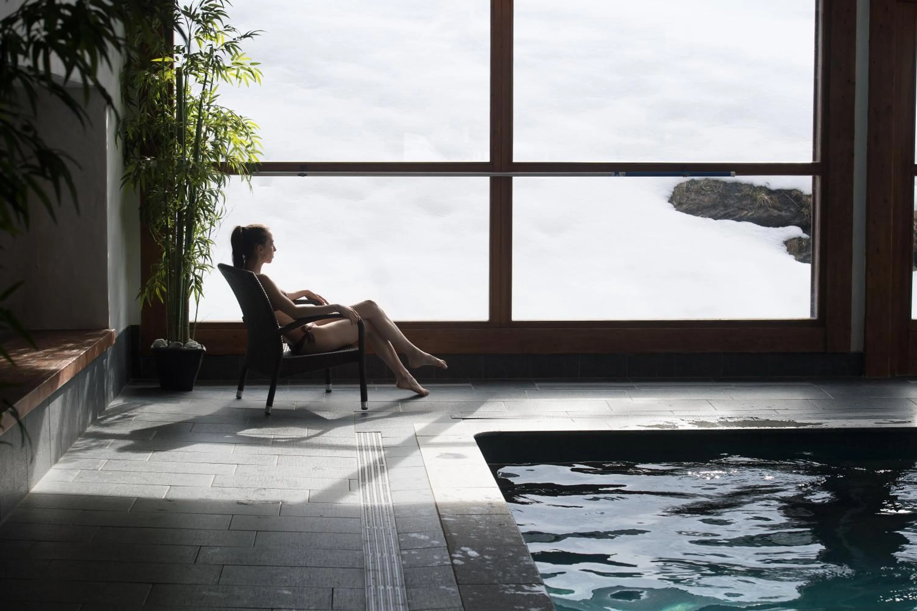 Swimming pool in CGH Résidences & Spas Les Chalets de Jouvence