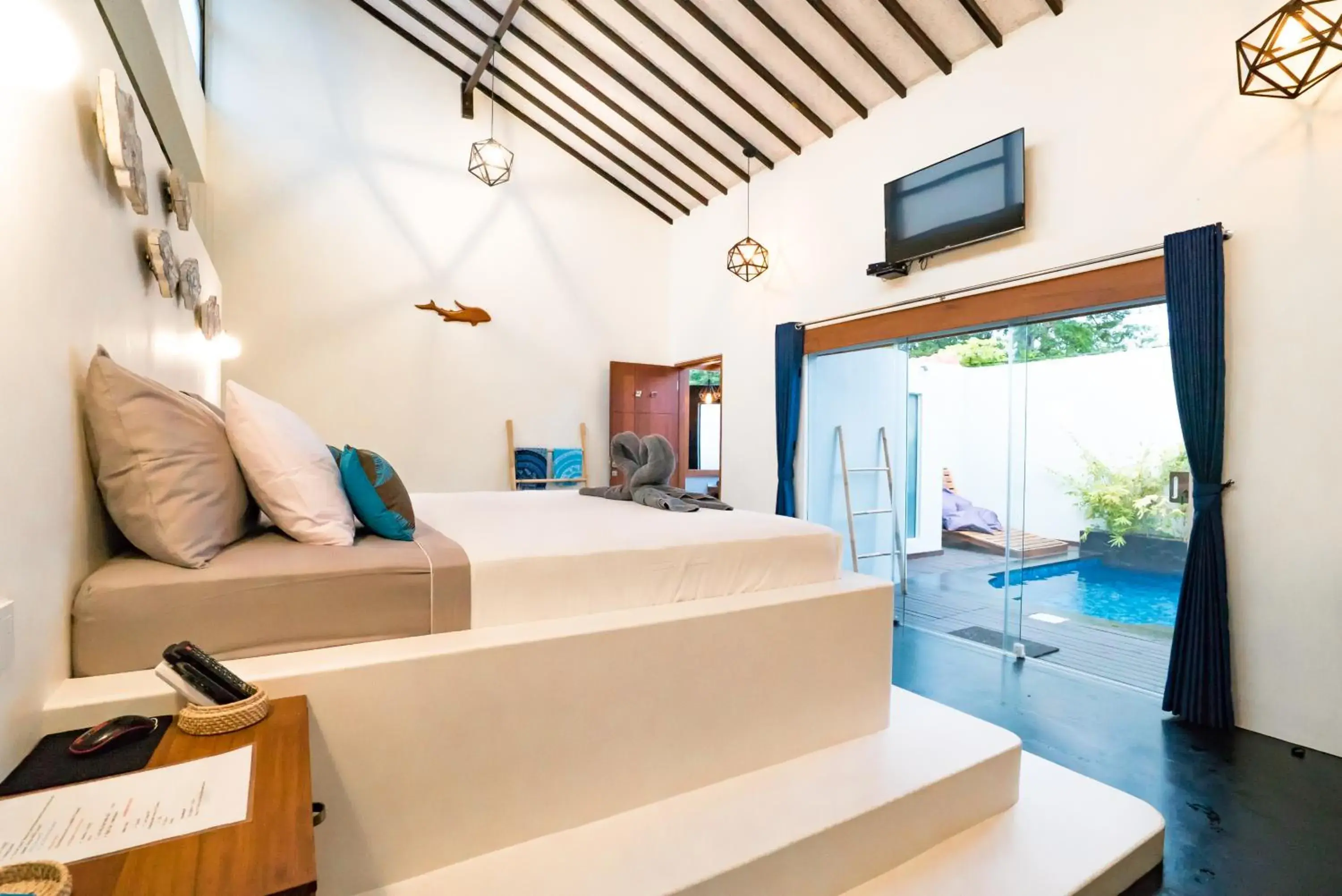 Bed in Stay Shark Villas Gili Air Bed in Stay Shark Villas Gili Air