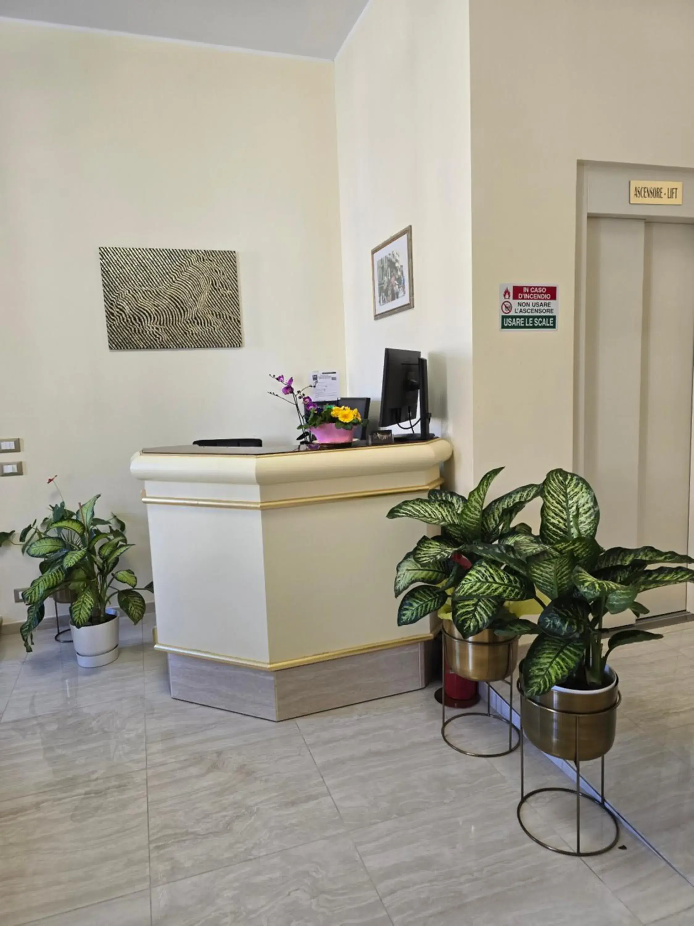 Lobby or reception in Hotel Marte Lobby or reception in Hotel Marte