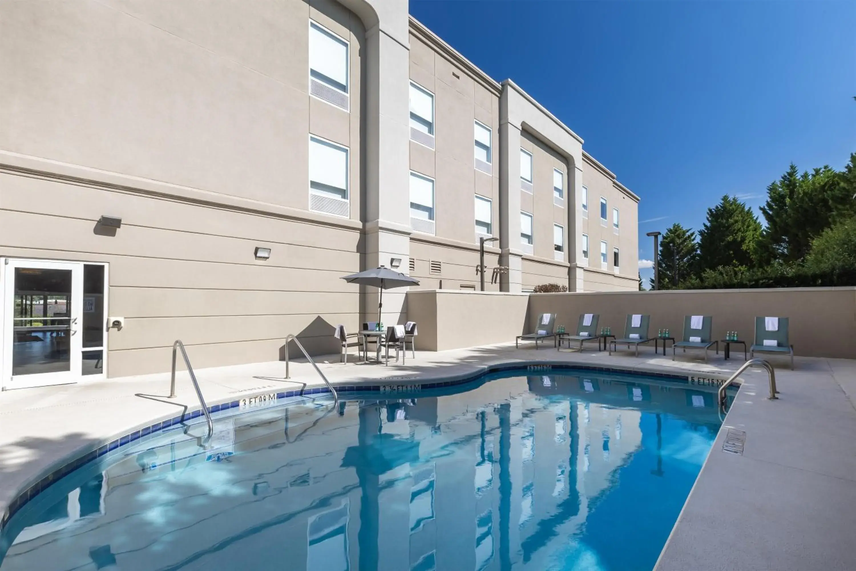 Pool view in Hampton Inn Easley Pool view in Hampton Inn Easley