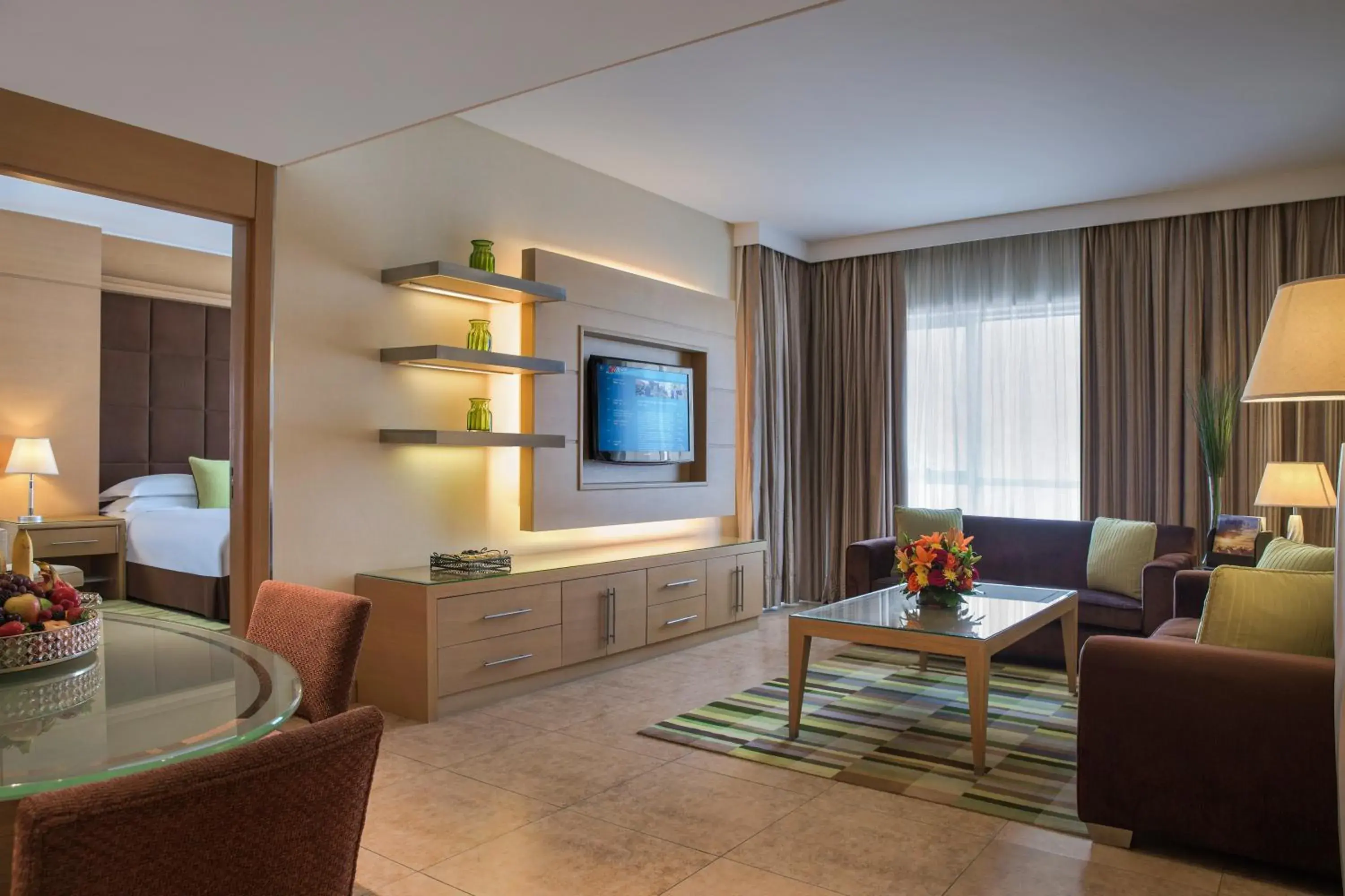Living room in Nour Arjaan by Rotana-Fujairah Living room in Nour Arjaan by Rotana-Fujairah