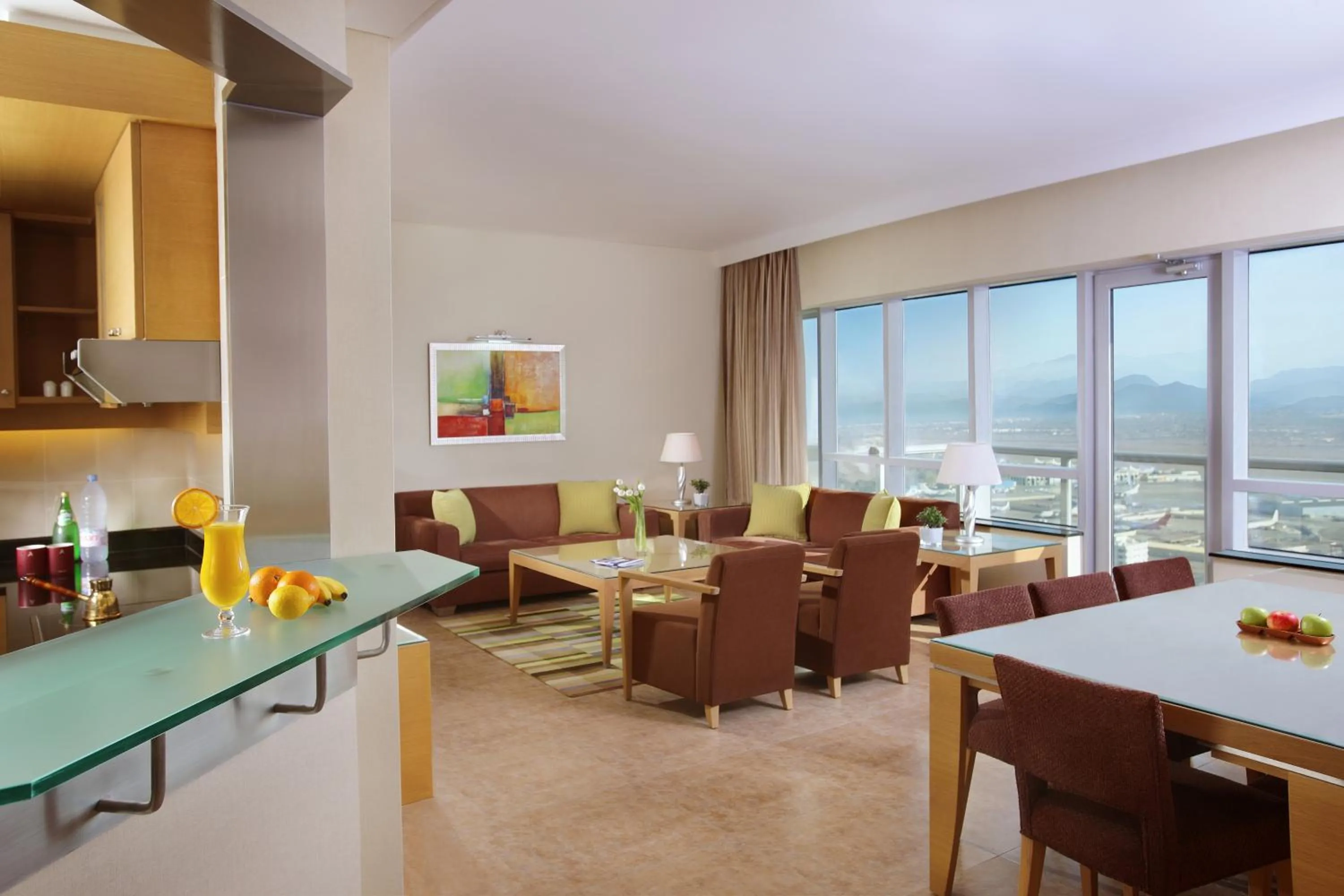 Living room in Nour Arjaan by Rotana-Fujairah