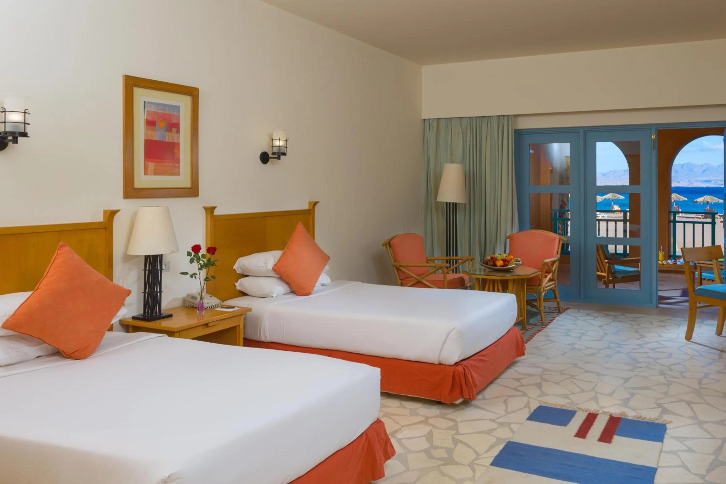 View (from property/room), Bed in Strand Beach Resort