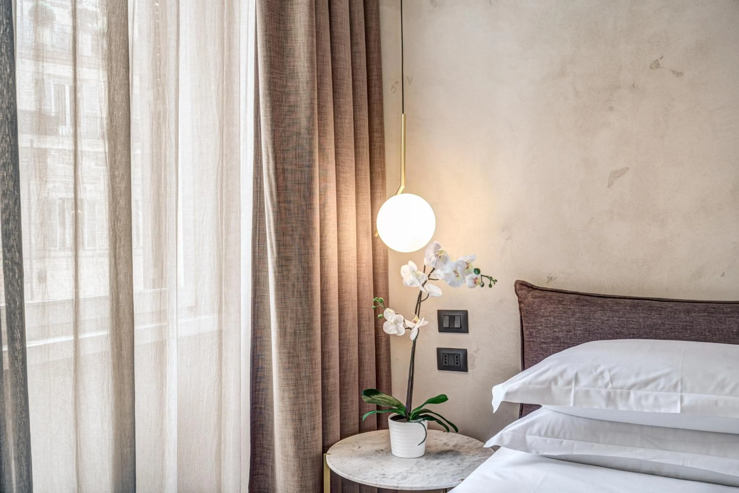 Decorative detail, Bed in G55 Design Hotel