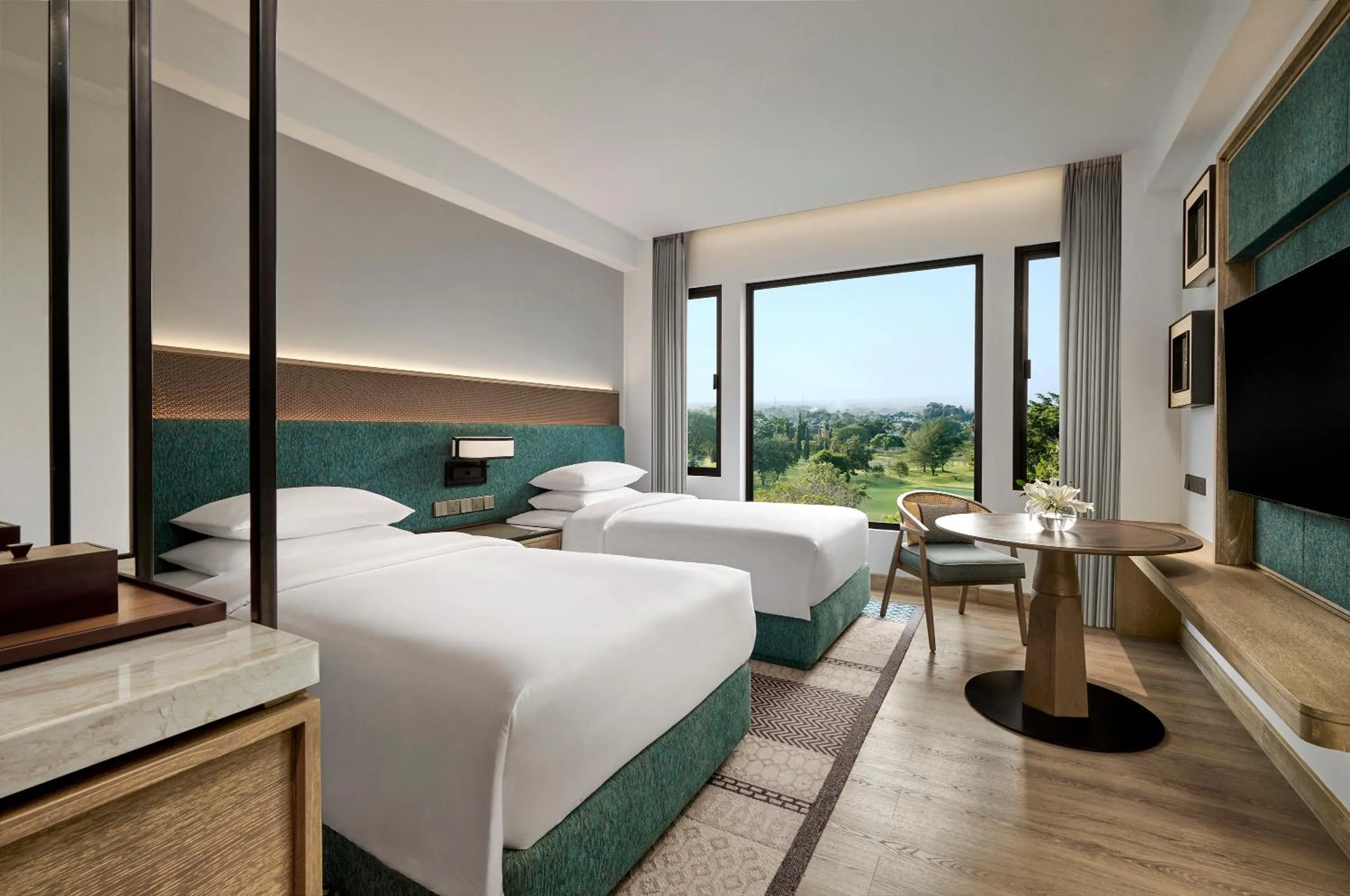 Bed in Hyatt Regency Yogyakarta