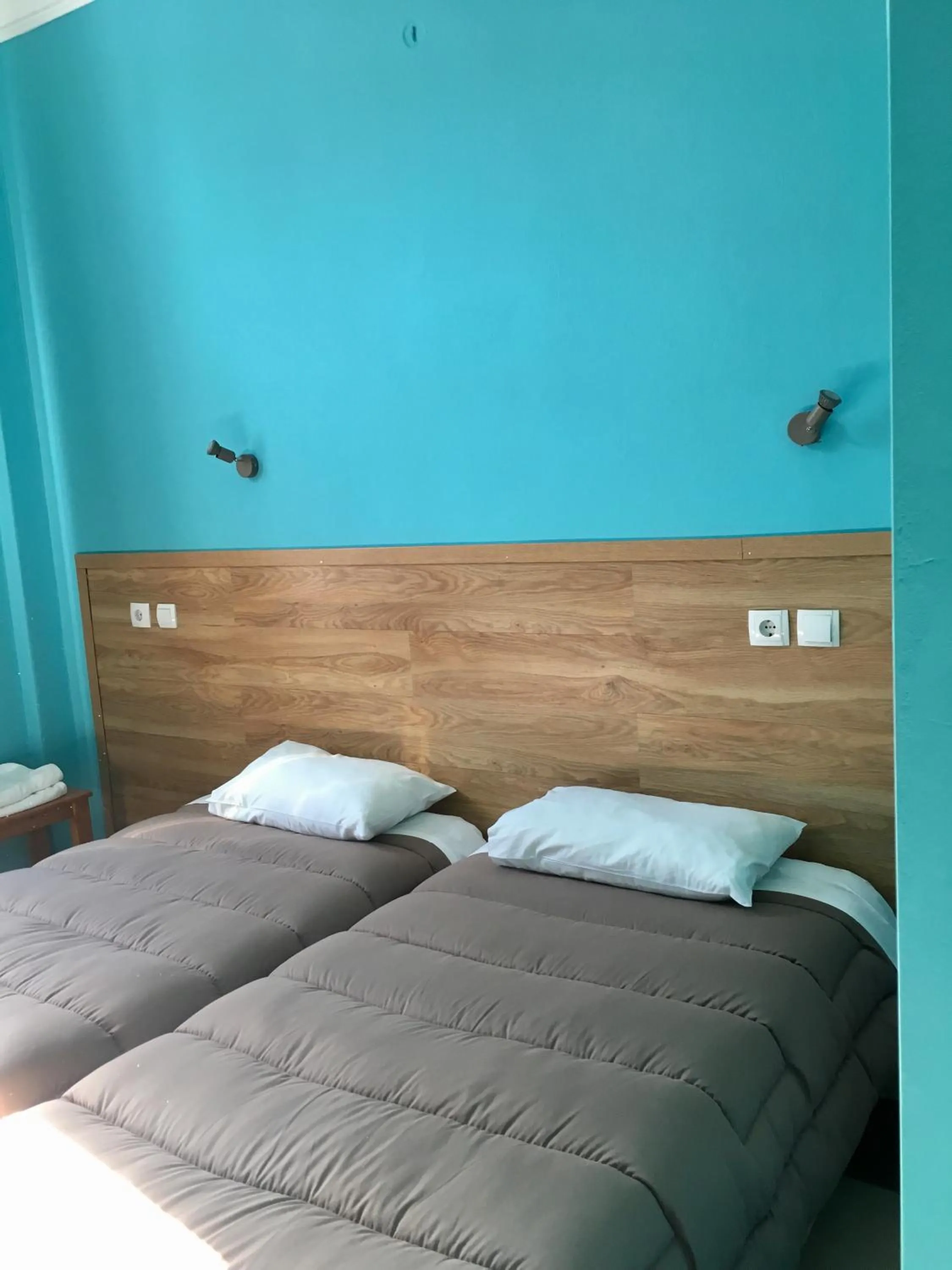 Bed in Hotel Kastoria